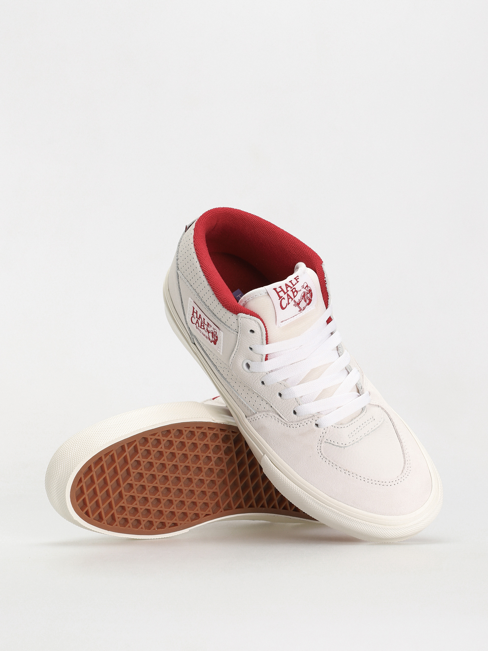 Vans Skate Half Cab Shoes (vintage sport white/red)