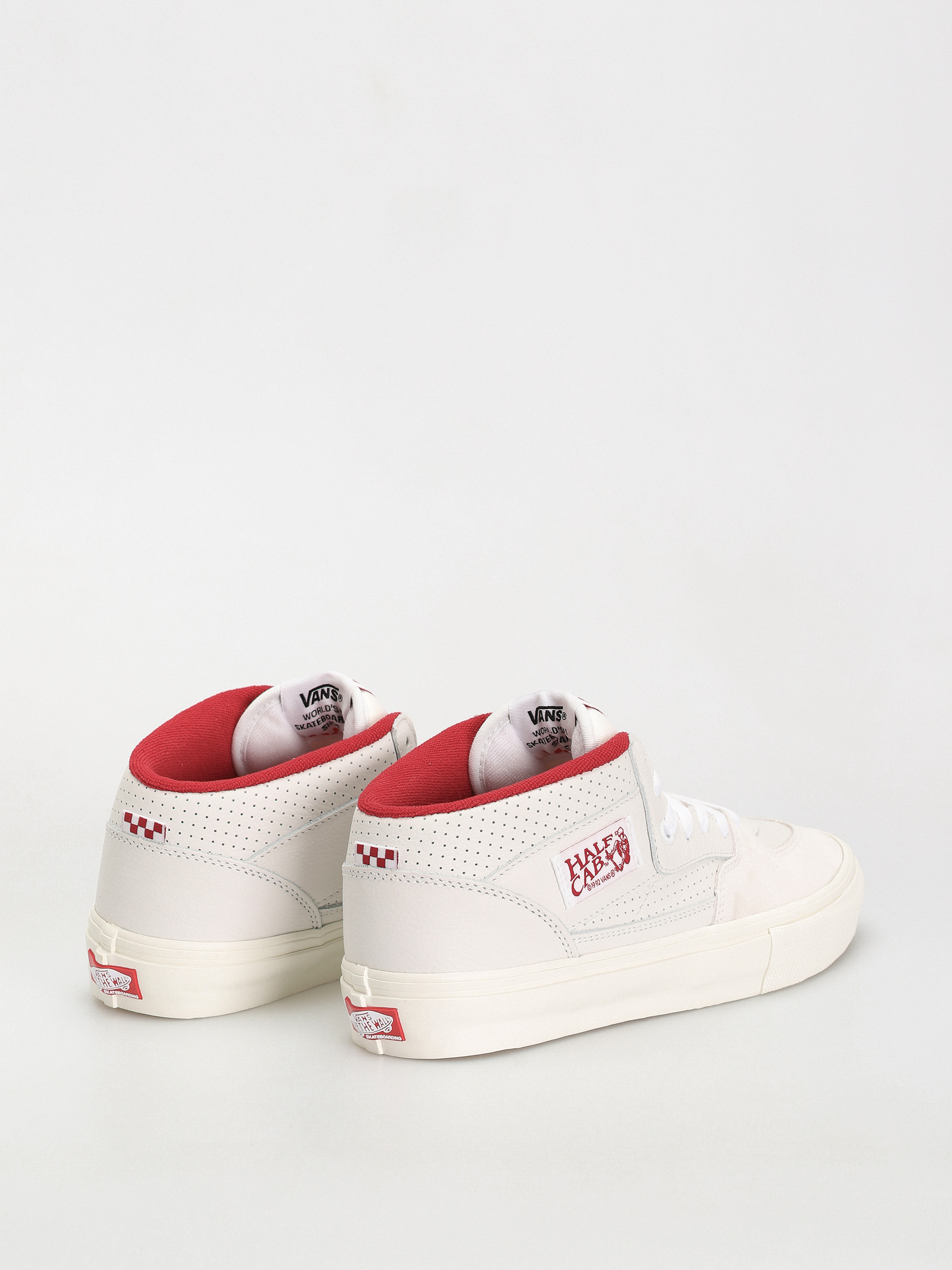 Vans Skate Half Cab Shoes (vintage sport white/red)