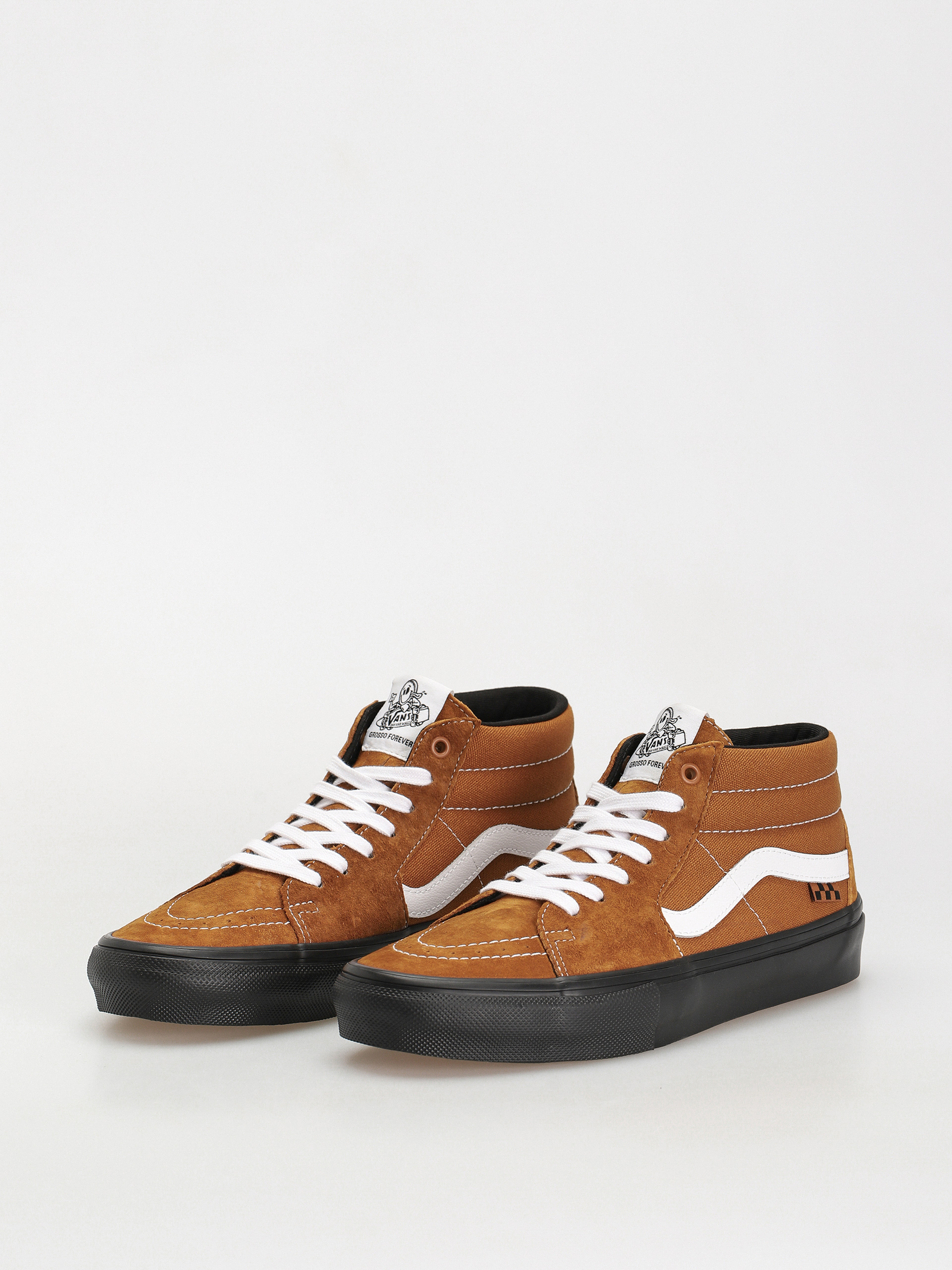 Vans Skate Grosso Mid Shoes (pig suede brown/black)