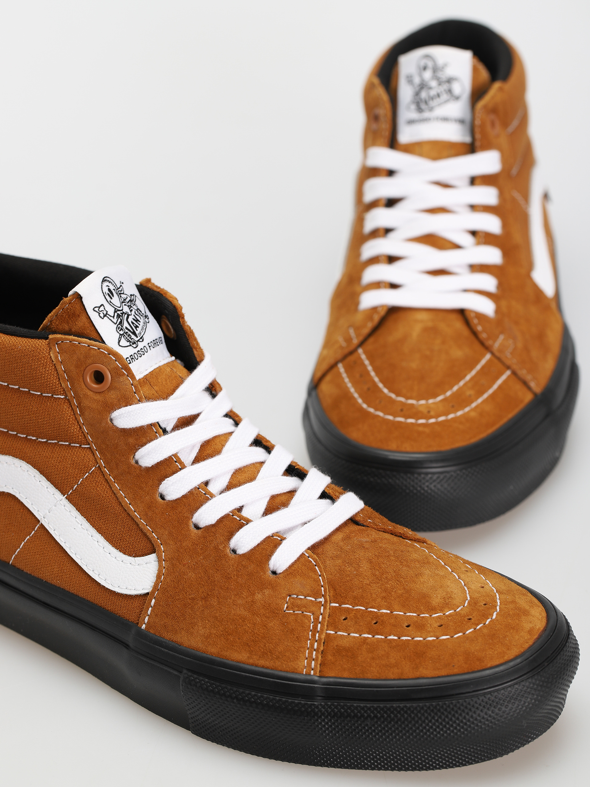 Vans Skate Grosso Mid Shoes (pig suede brown/black)