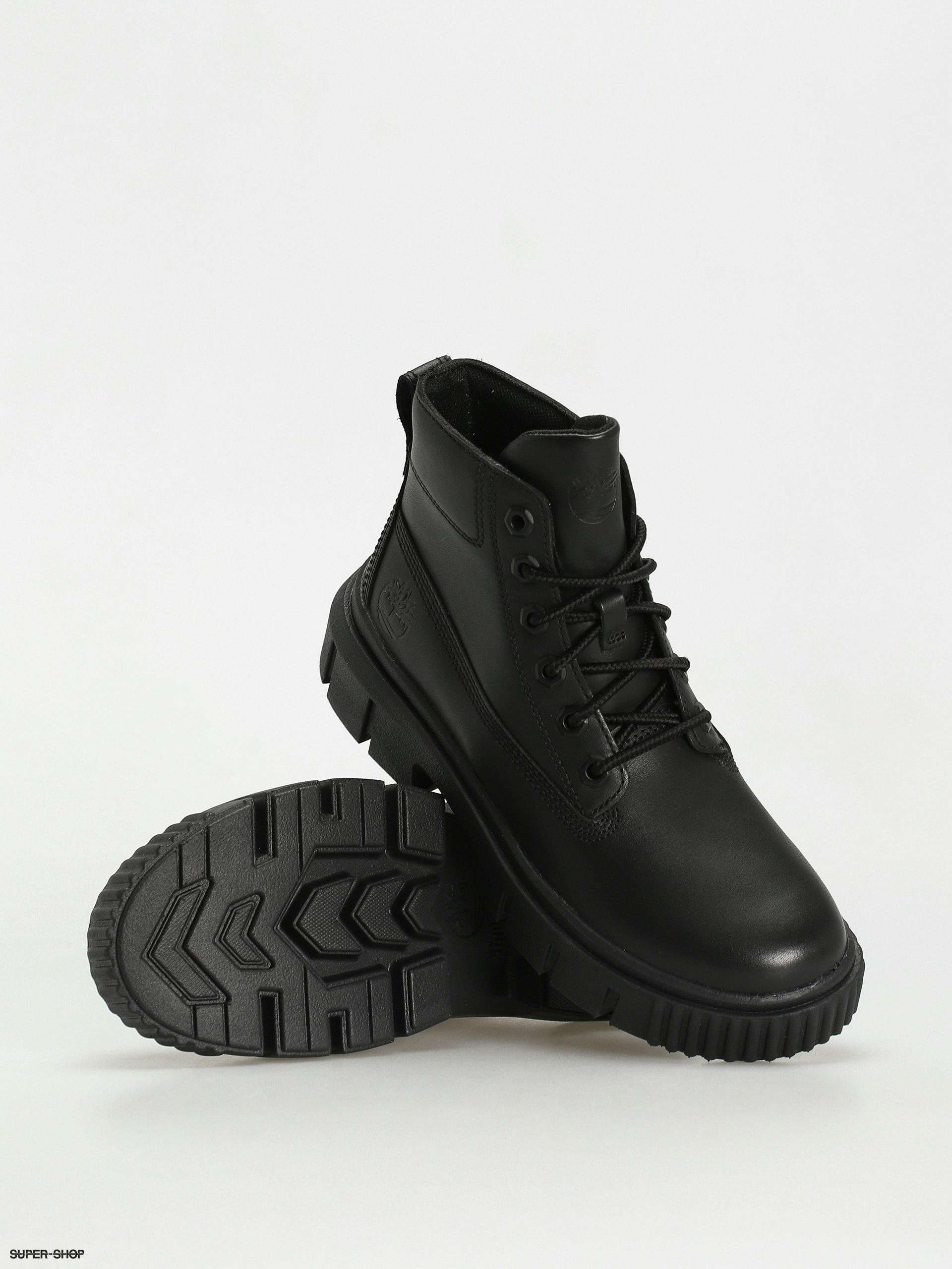 All black leather on sale timberland boots