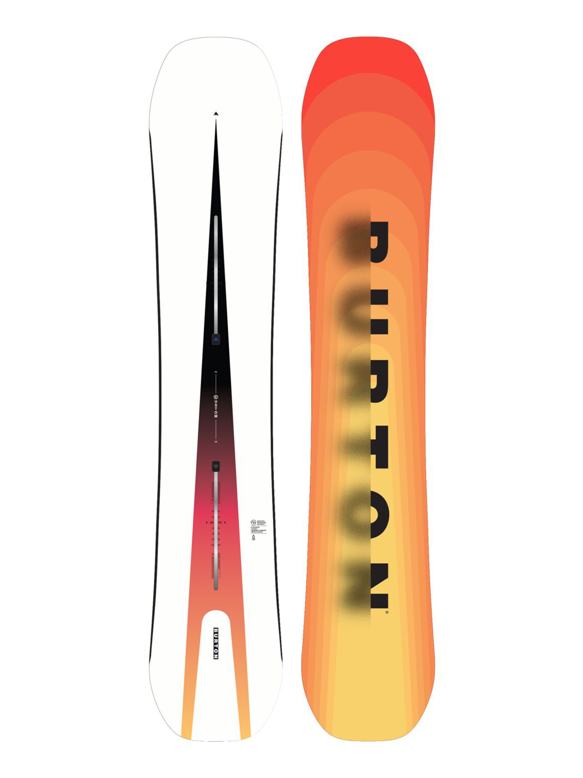 Burton Custom Snowboard - white, orange, multicolor