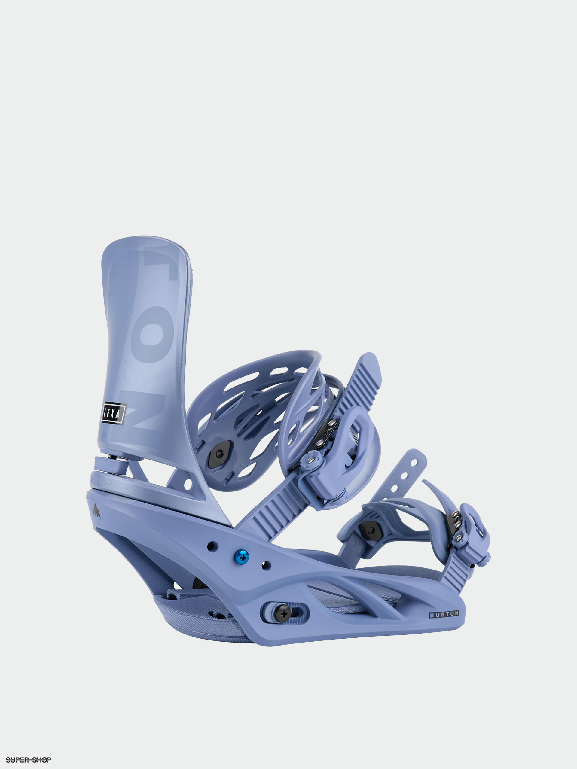 Burton Lexa Reflex Snowboard bindings Wmn slate blue logo