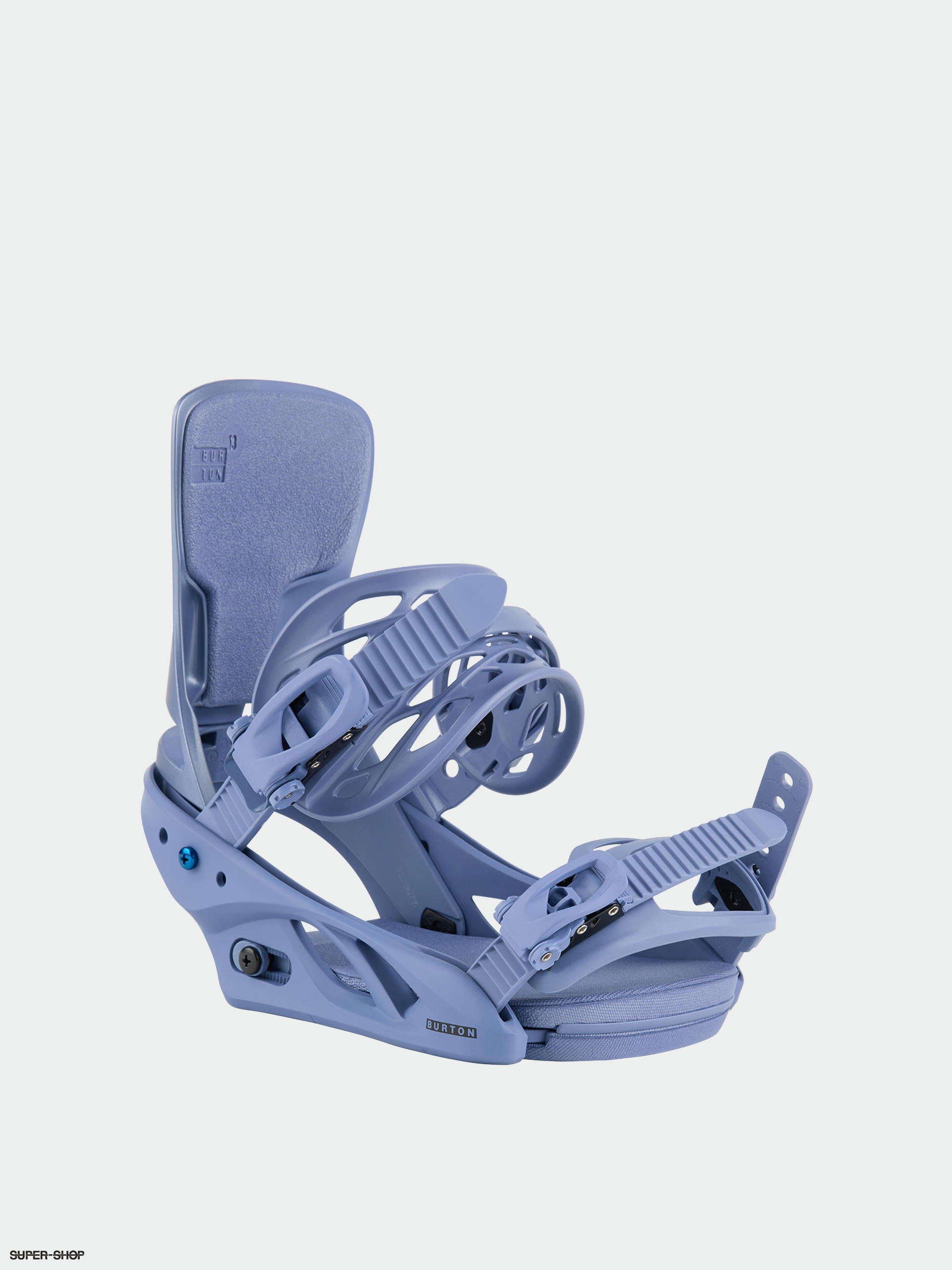 Womens Burton Lexa Reflex Snowboard bindings slate blue logo