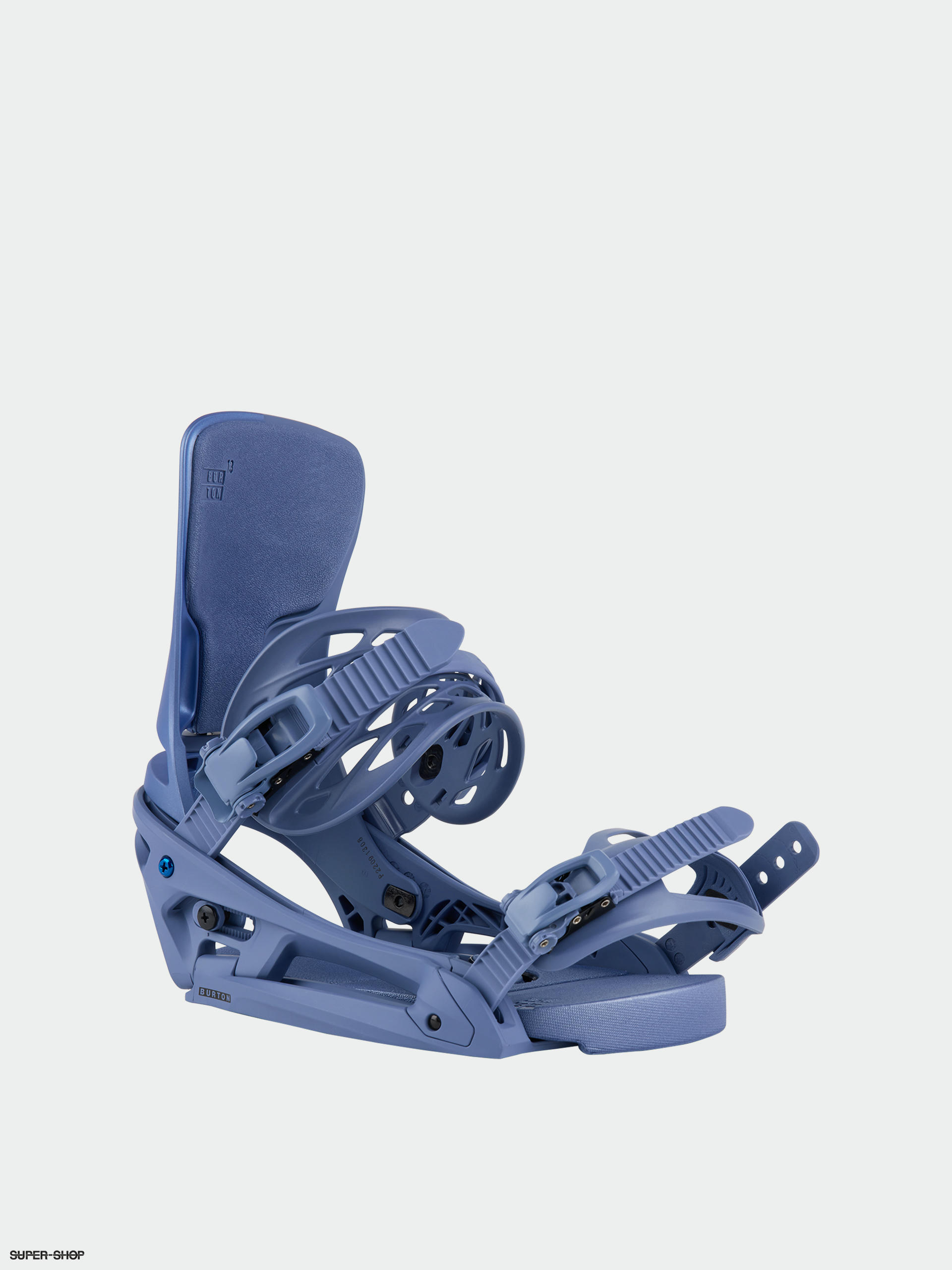 Mens Burton Cartel Est Snowboard bindings slate blue logo