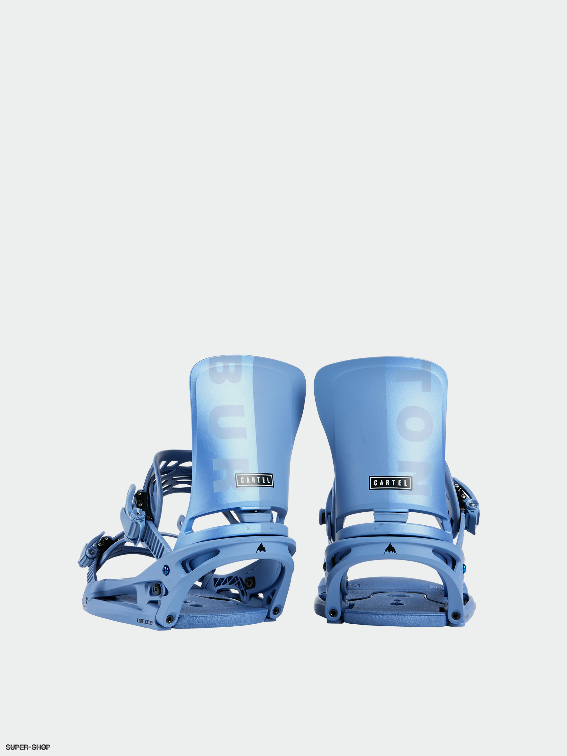 Mens Burton Cartel Est Snowboard bindings slate blue logo