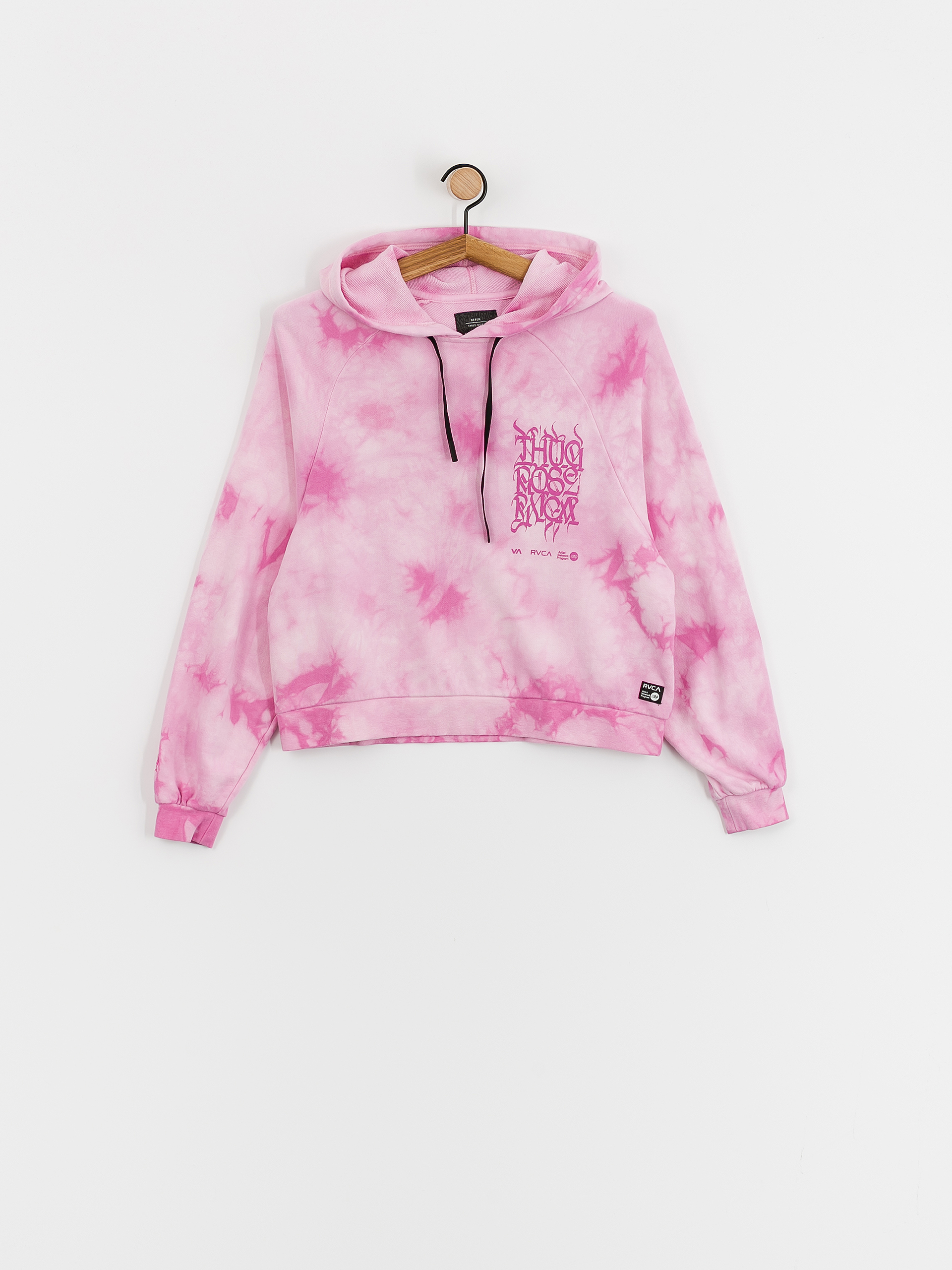 RVCA Thug Rose Crop HD Hoodie Wmn (rose pink)
