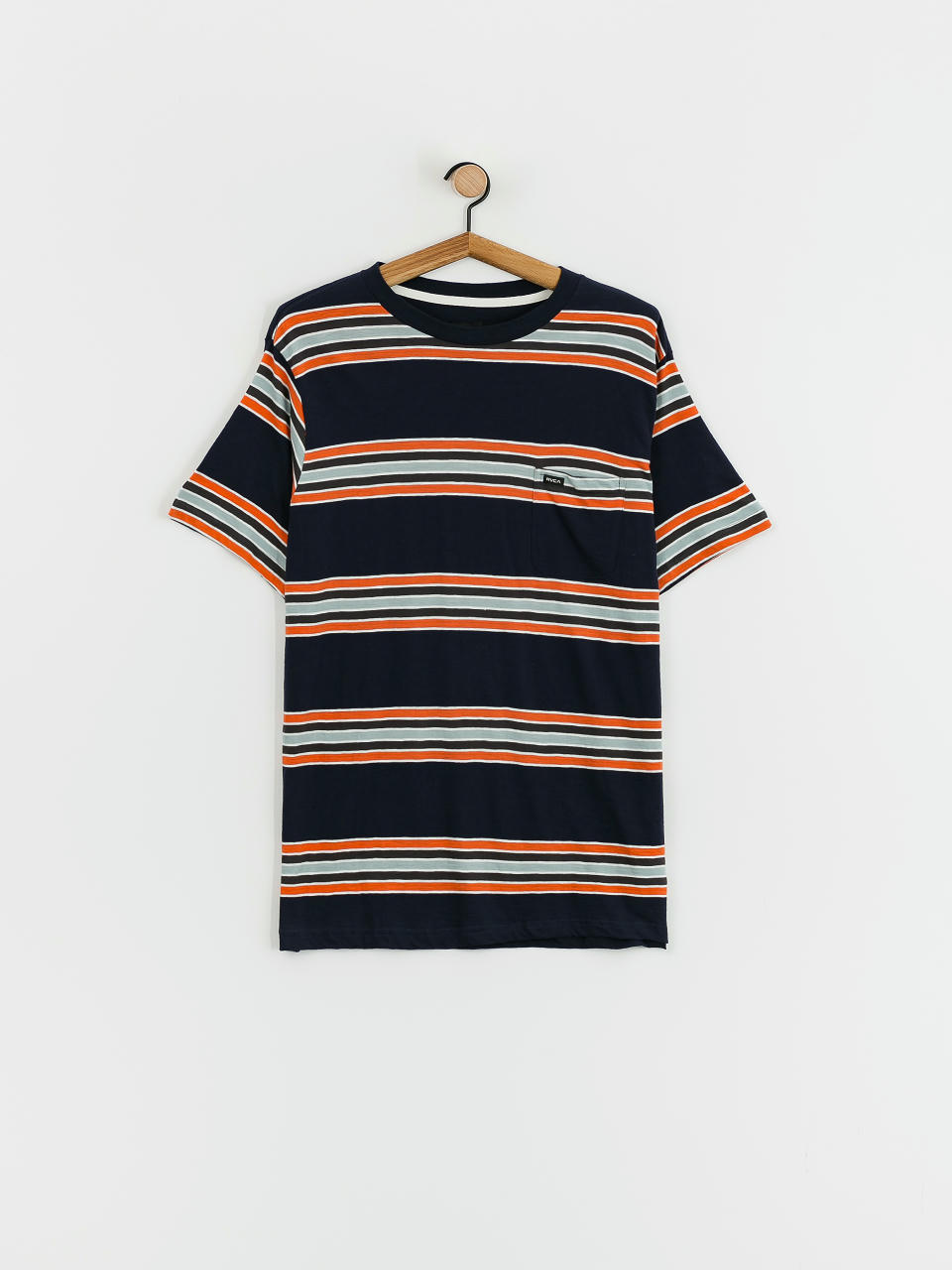 RVCA Somedays Stripe T-Shirt (navy marine)