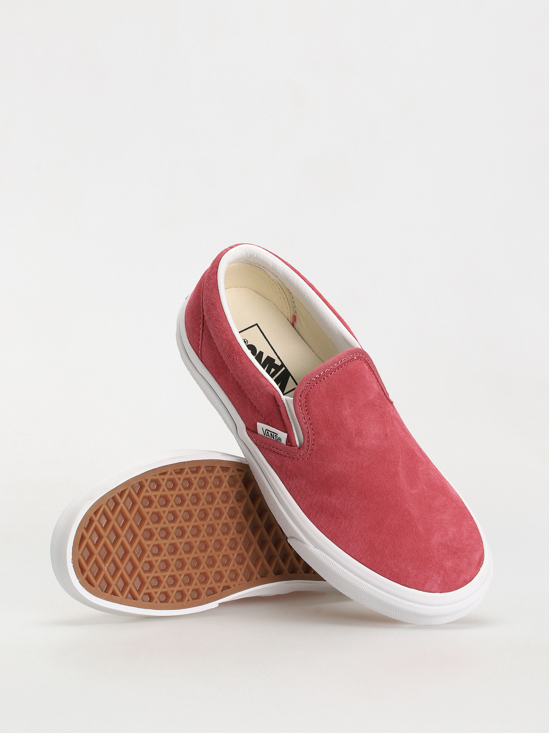 Vans Classic Slip On Shoes red (pig suede holly berry)