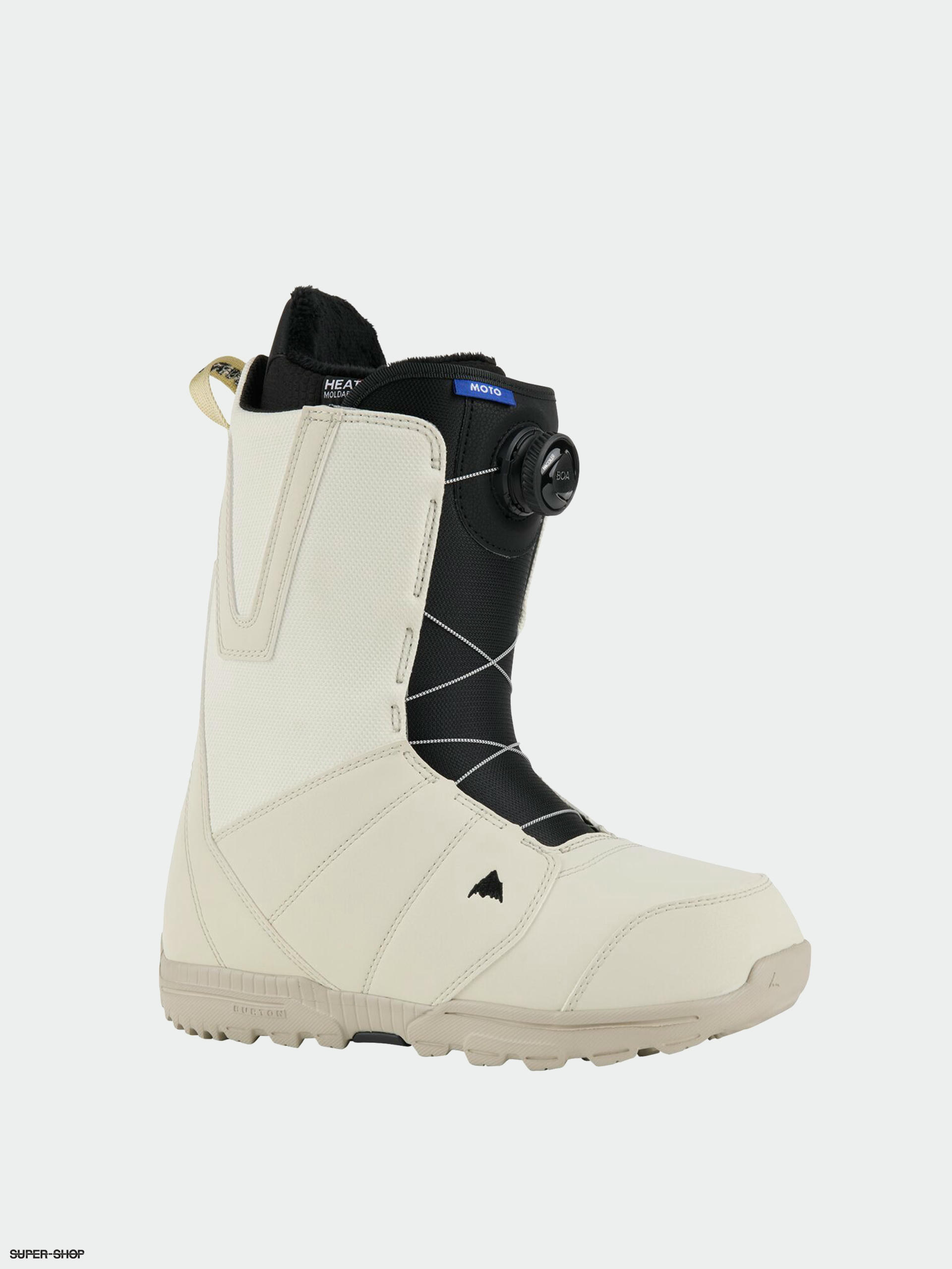 Mens Burton Moto Boa Snowboard boots stout white