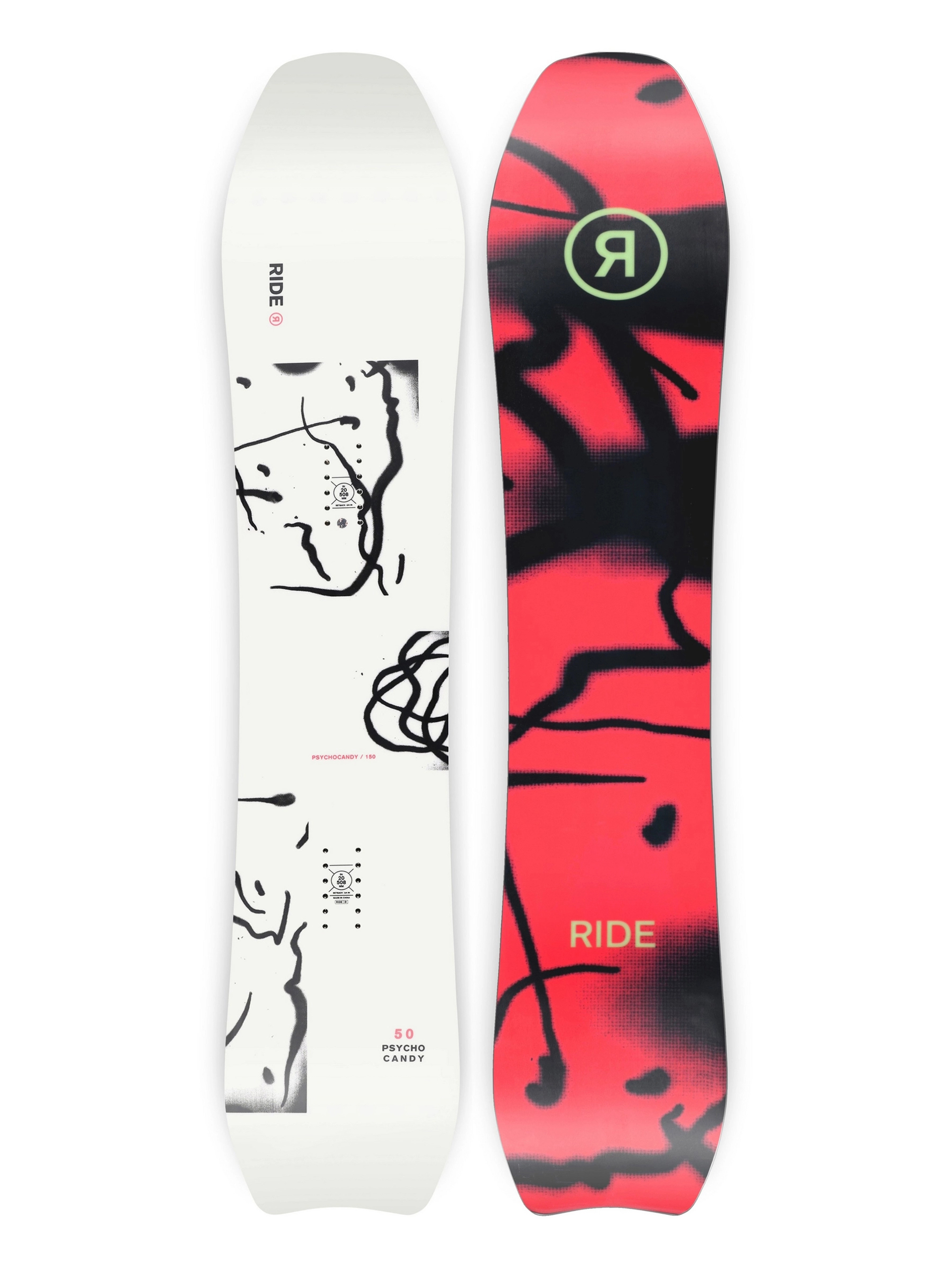 Mens Ride Psychocandy Snowboard 