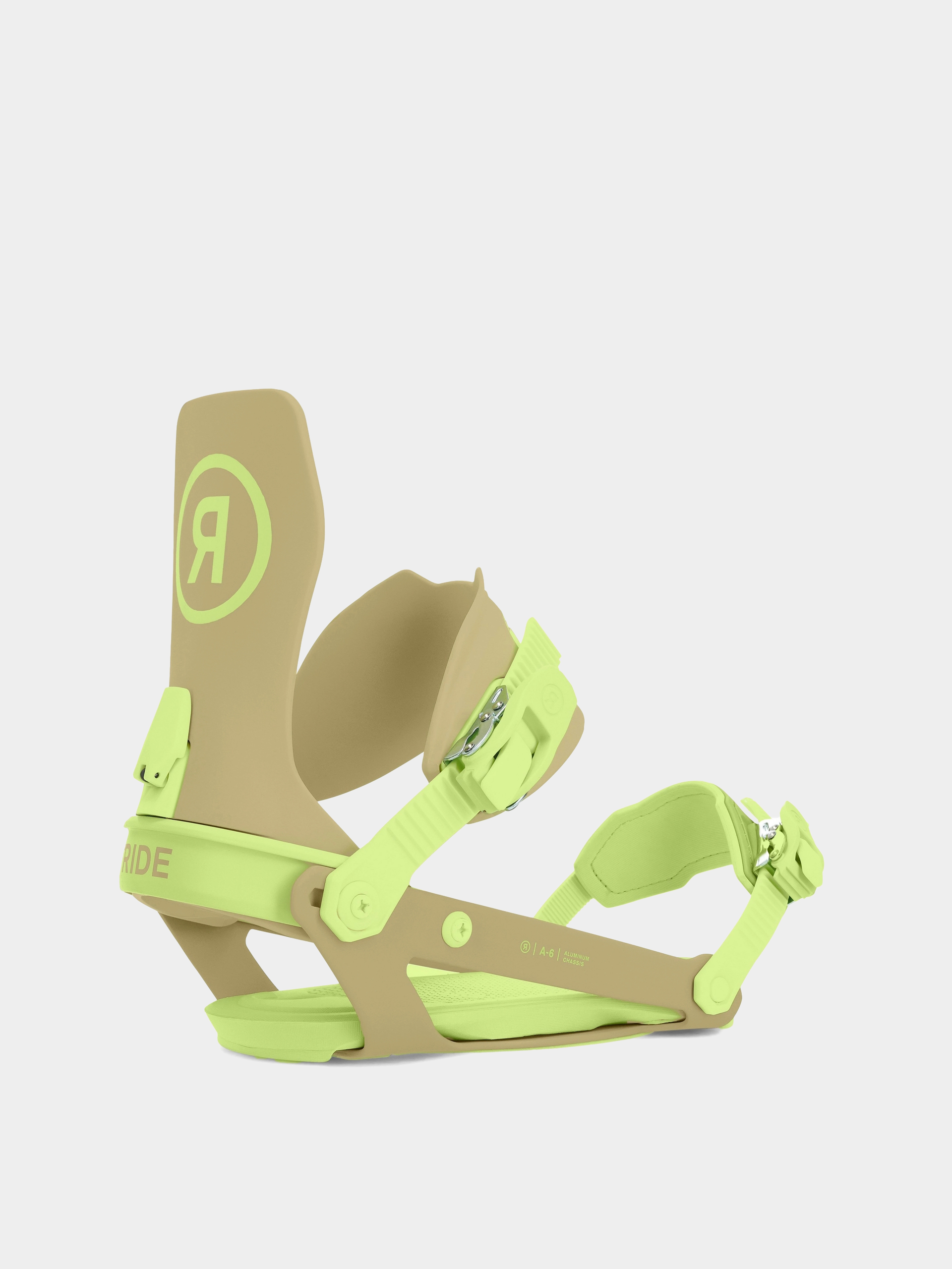 Ride A-6 Snowboard bindings - yellow, green, multicolor (olive/lime)