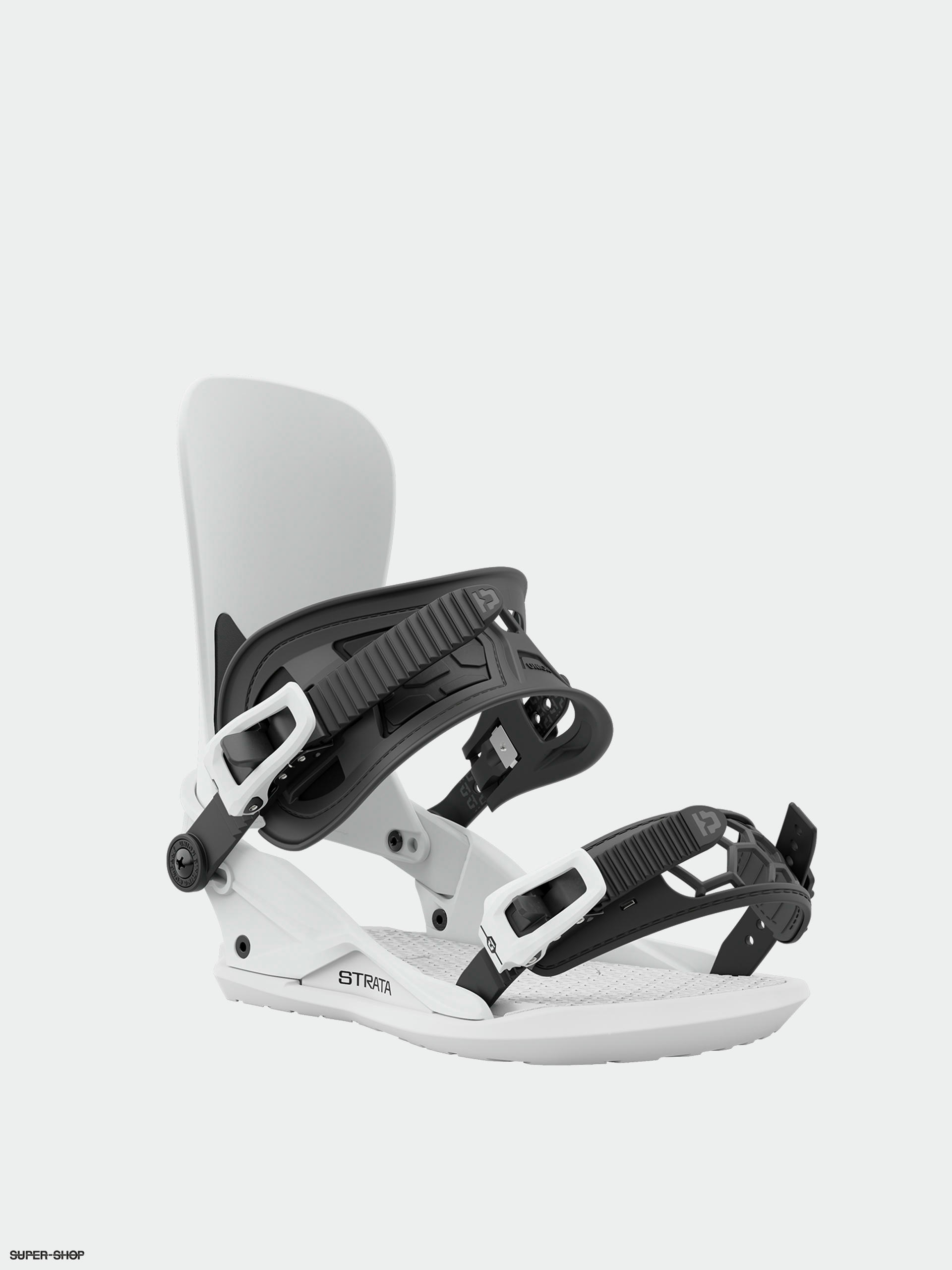 Union Strata Snowboard bindings white