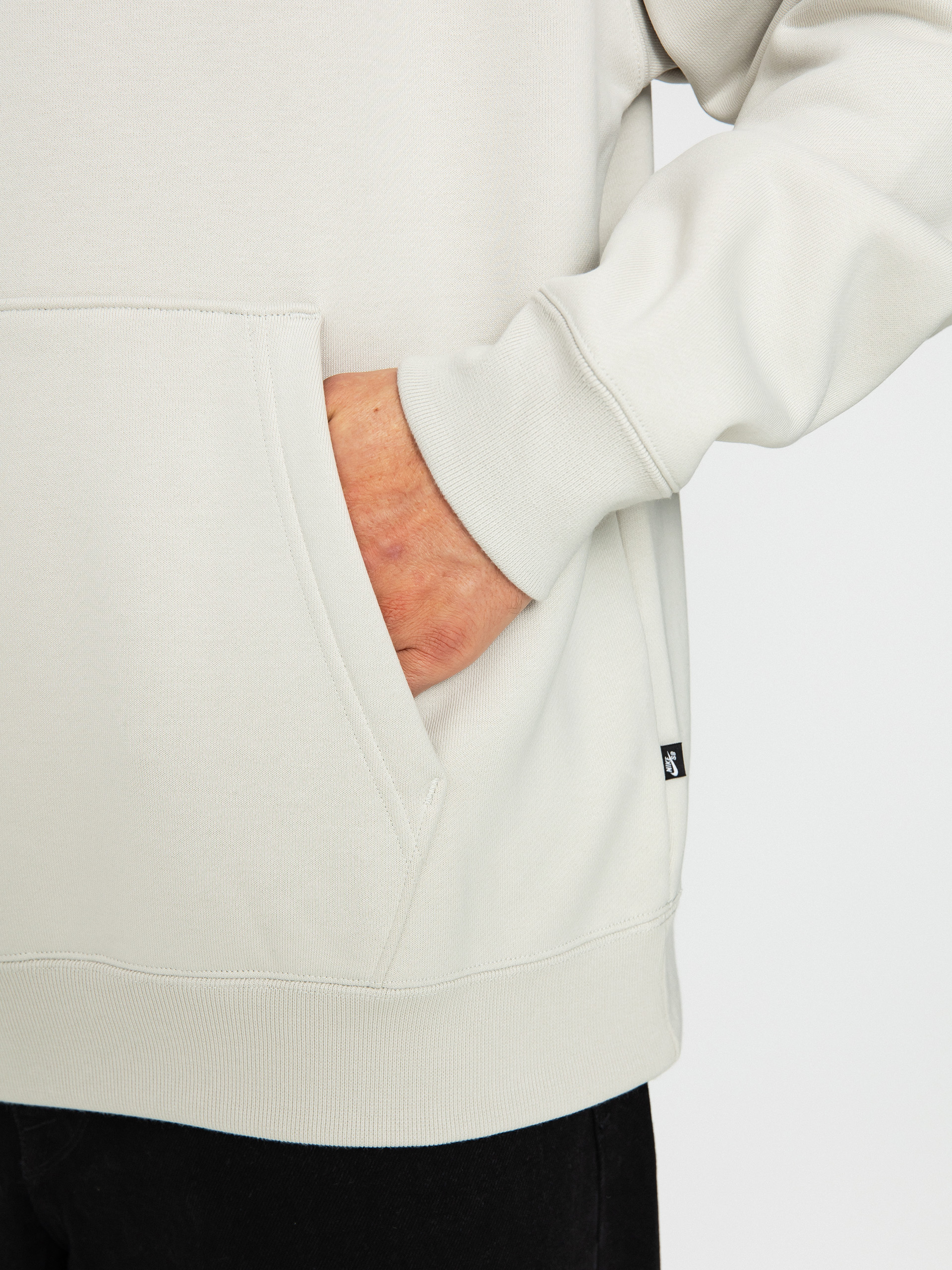 nike club hoodie light bone