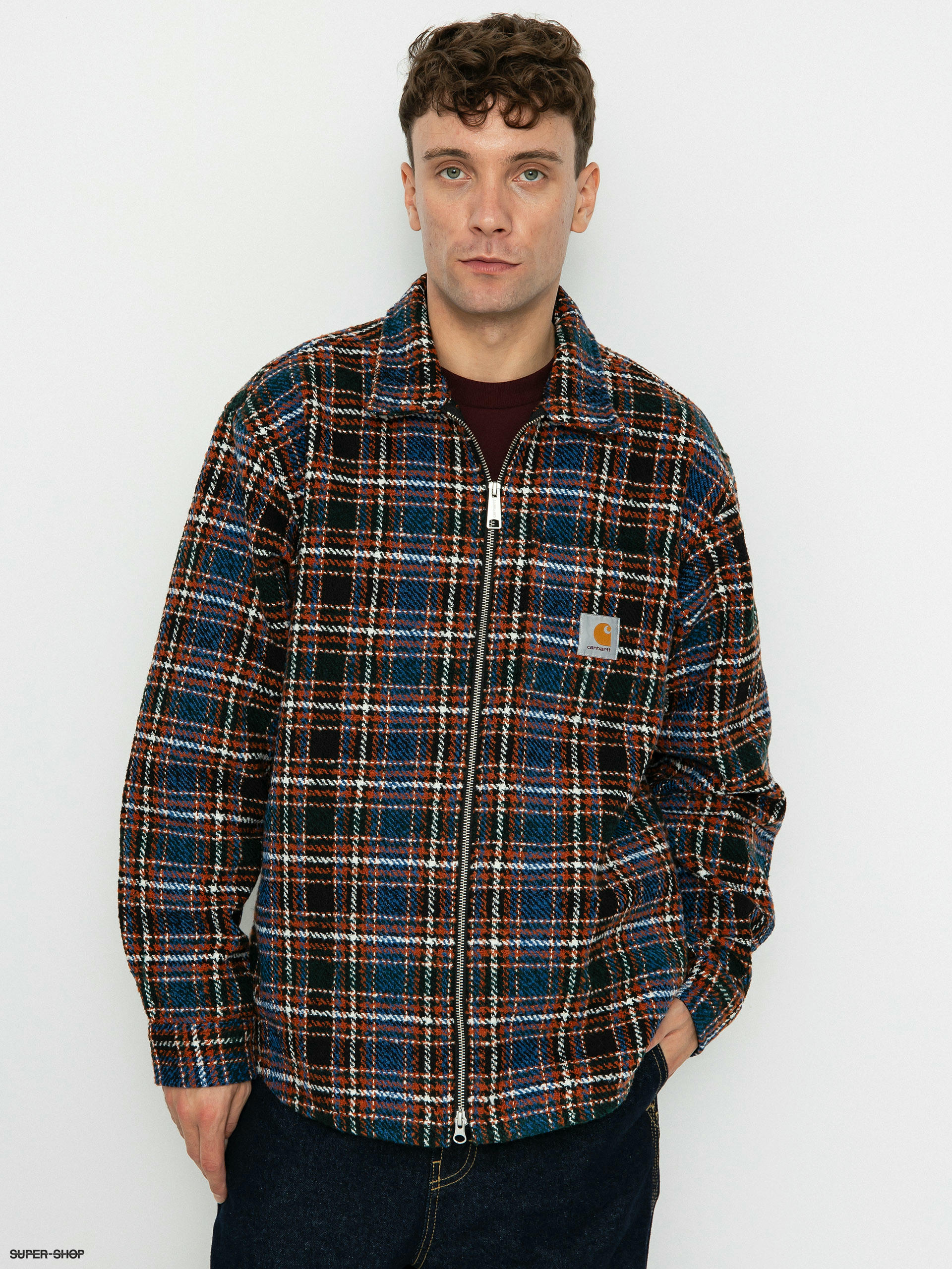 Carhartt sherpa lined shirt on sale jacket