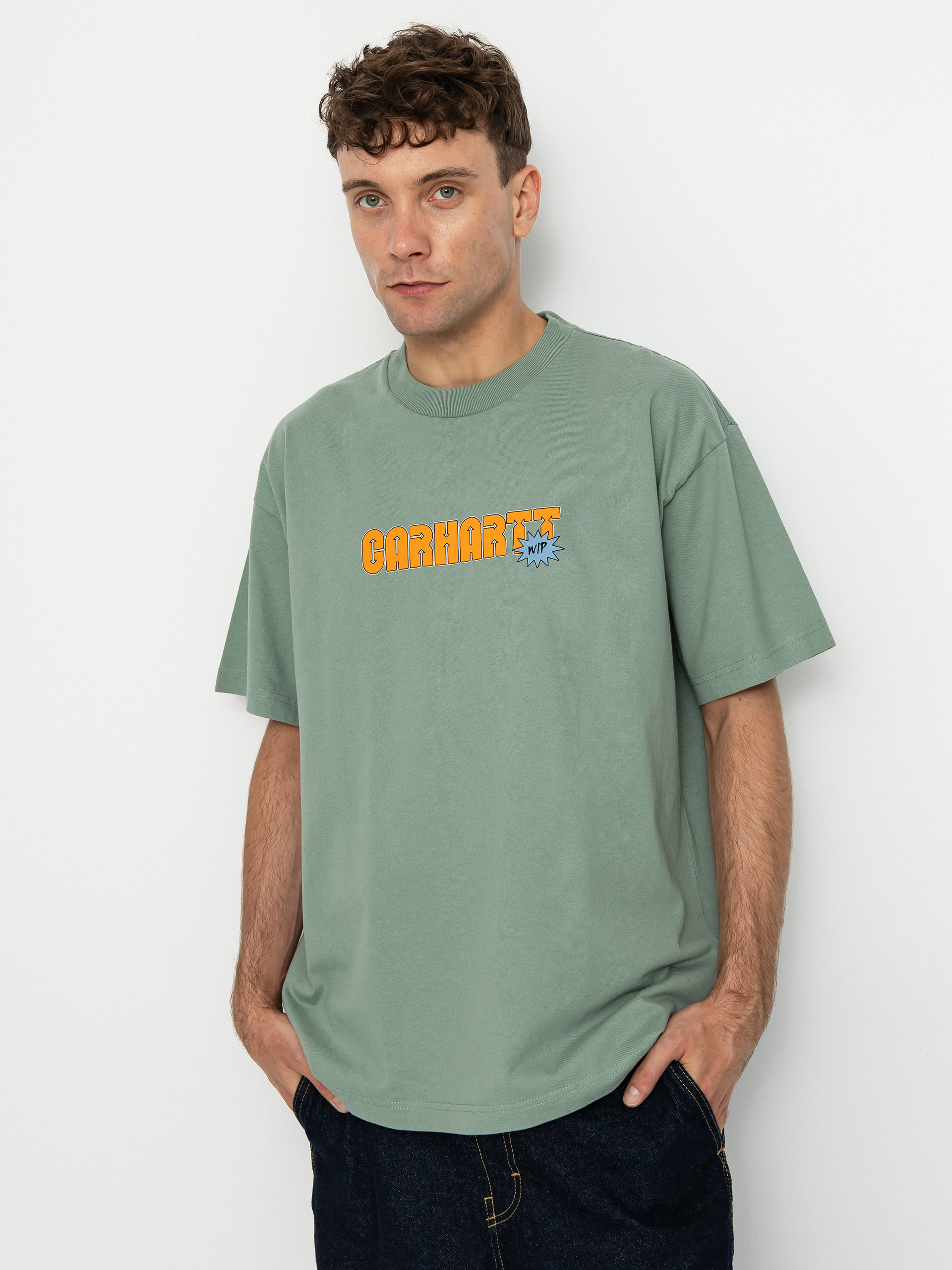 Carhartt WIP Arrow Script T-shirt (glassy teal)