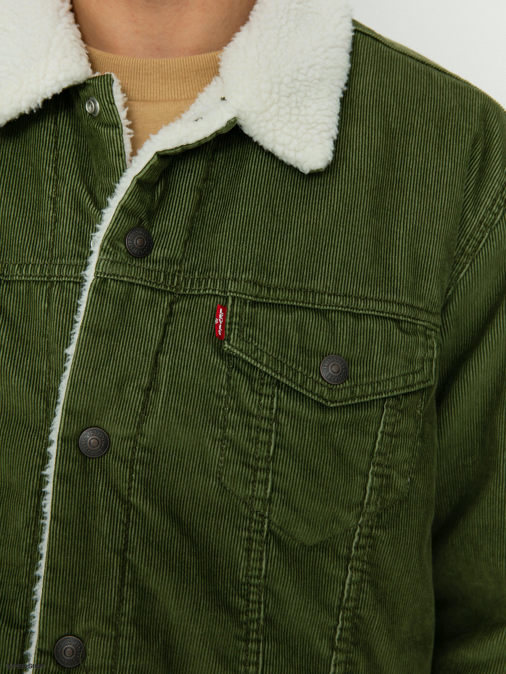 Levi's green hotsell sherpa jacket