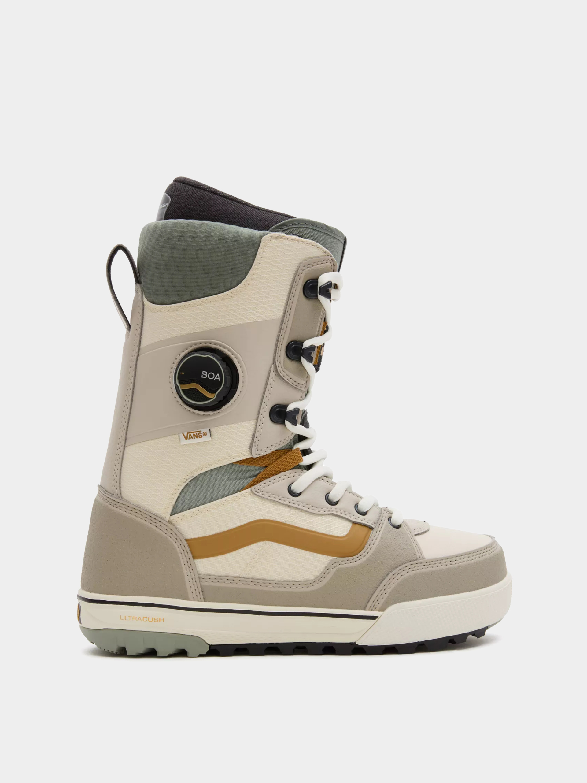 Mens Vans Invado Pro Snowboard boots (darrell mathes beige/khaki)