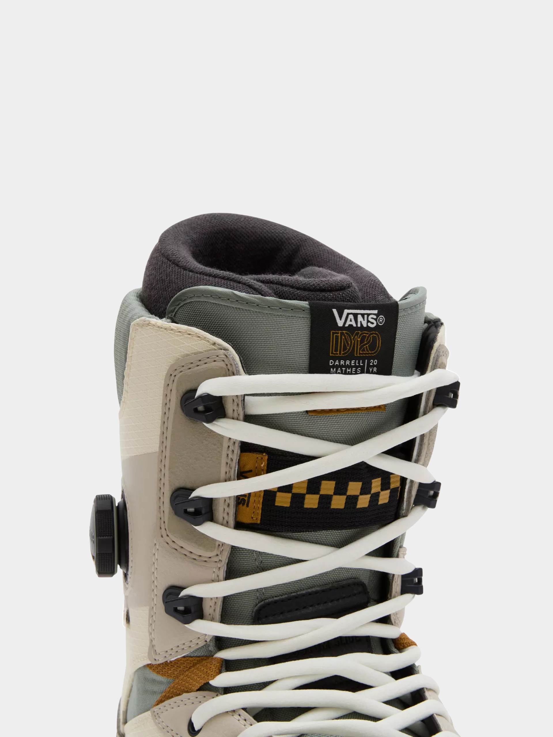 Mens Vans Invado Pro Snowboard boots (darrell mathes beige/khaki)