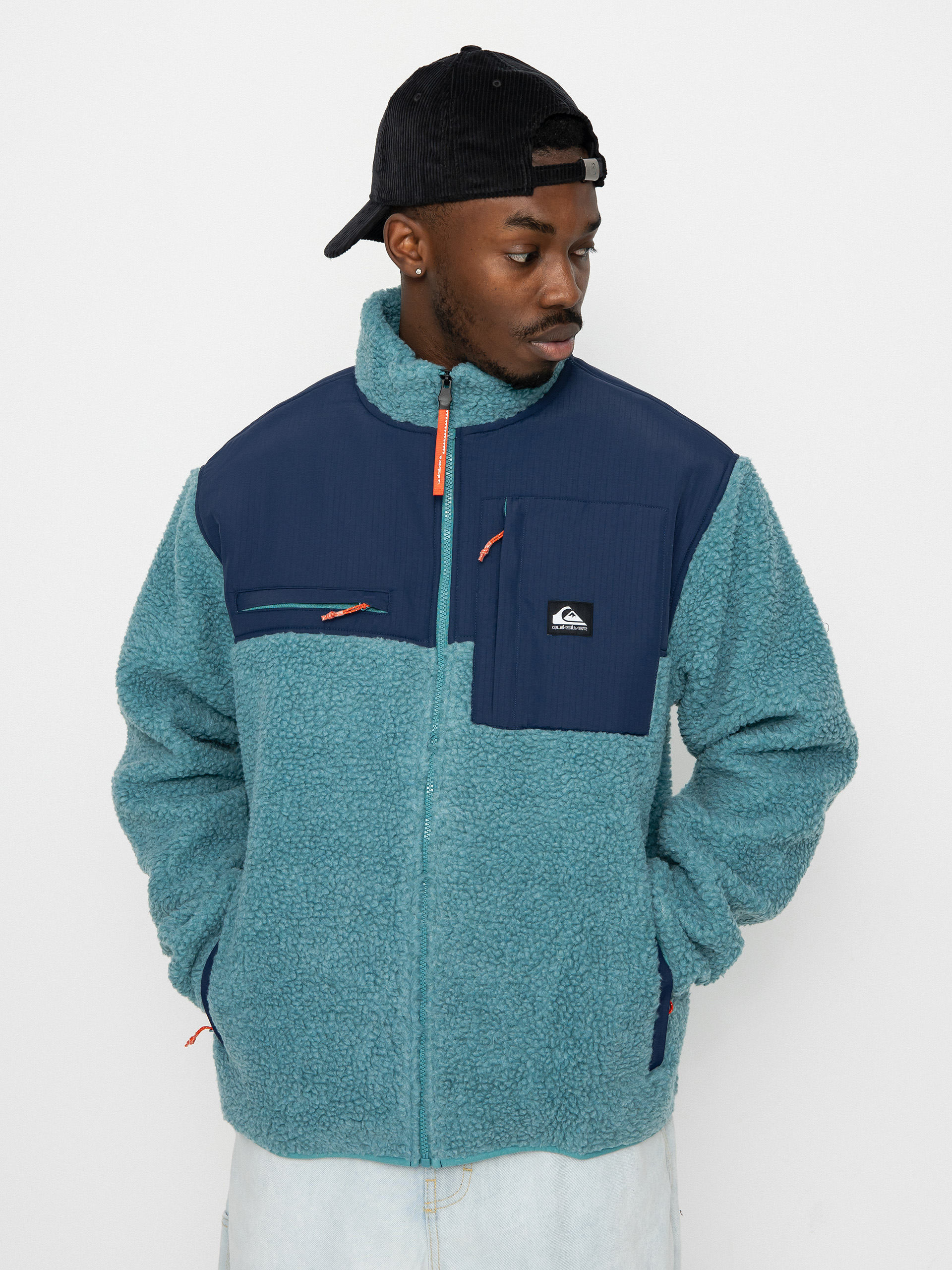 Mens Quiksilver Shallow Water Fleece  (brittany blue)