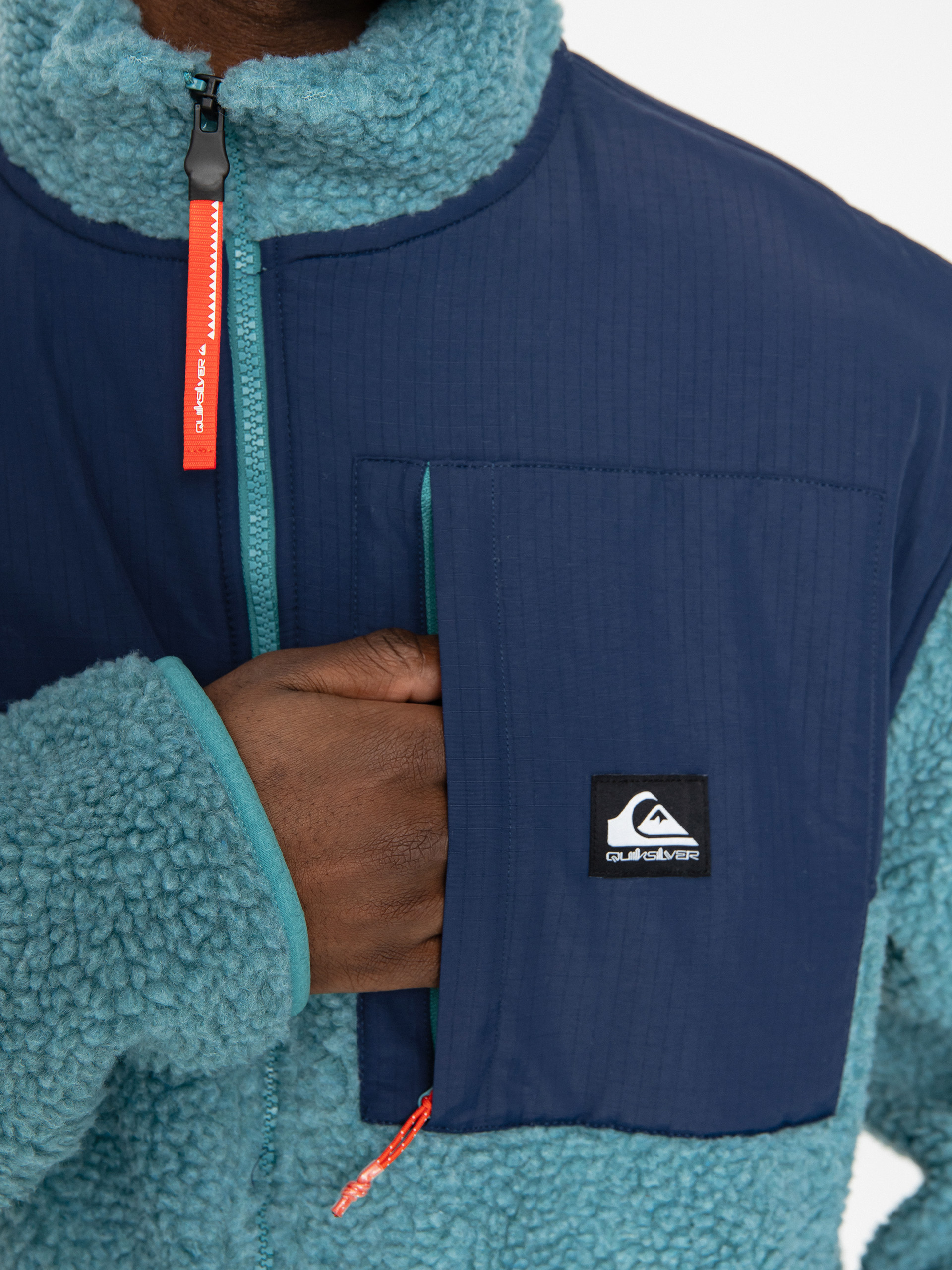 Mens Quiksilver Shallow Water Fleece  (brittany blue)