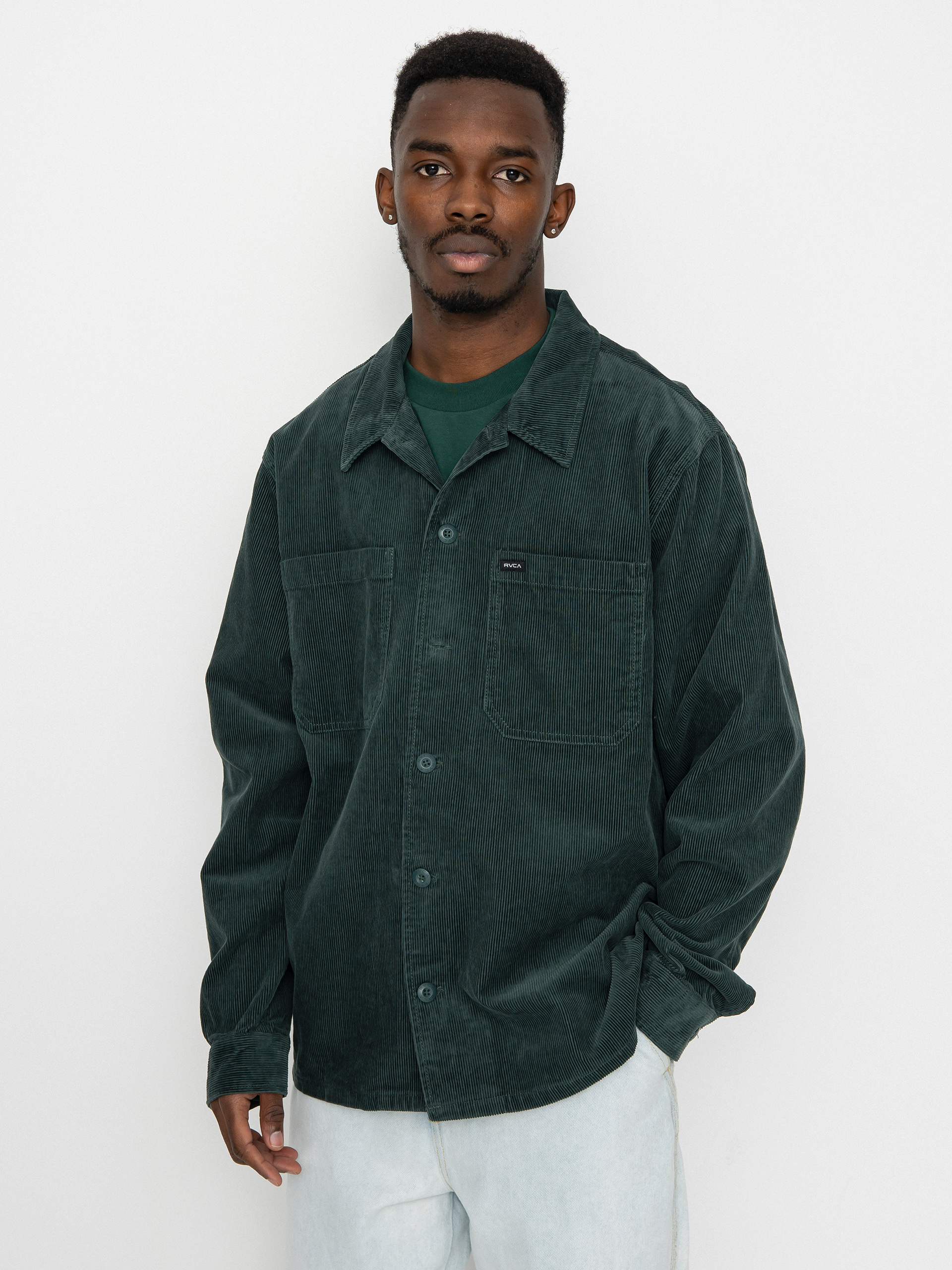 RVCA Americana Corduroy Shirt (hunter green)