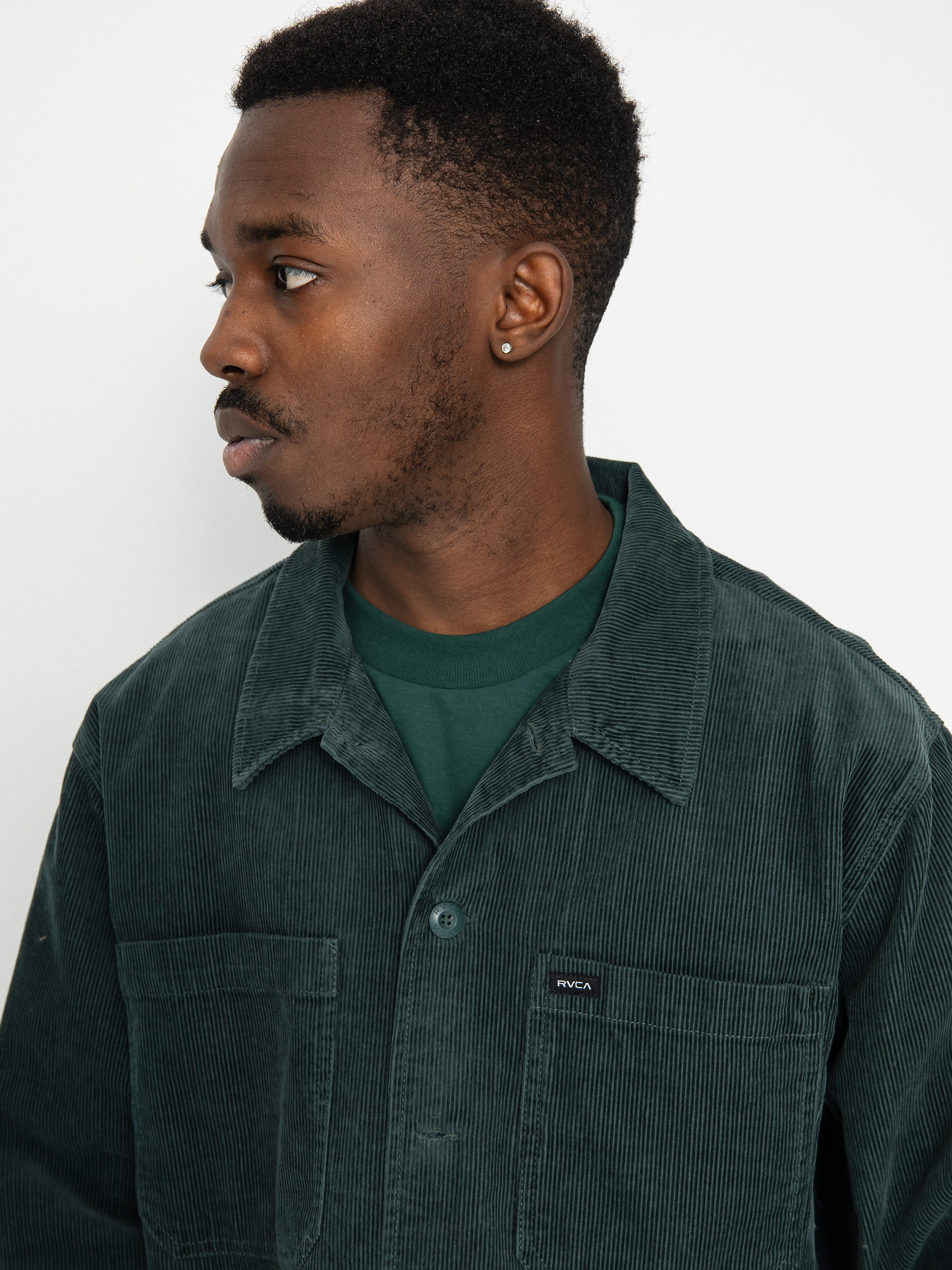 RVCA Americana Corduroy Shirt (hunter green)