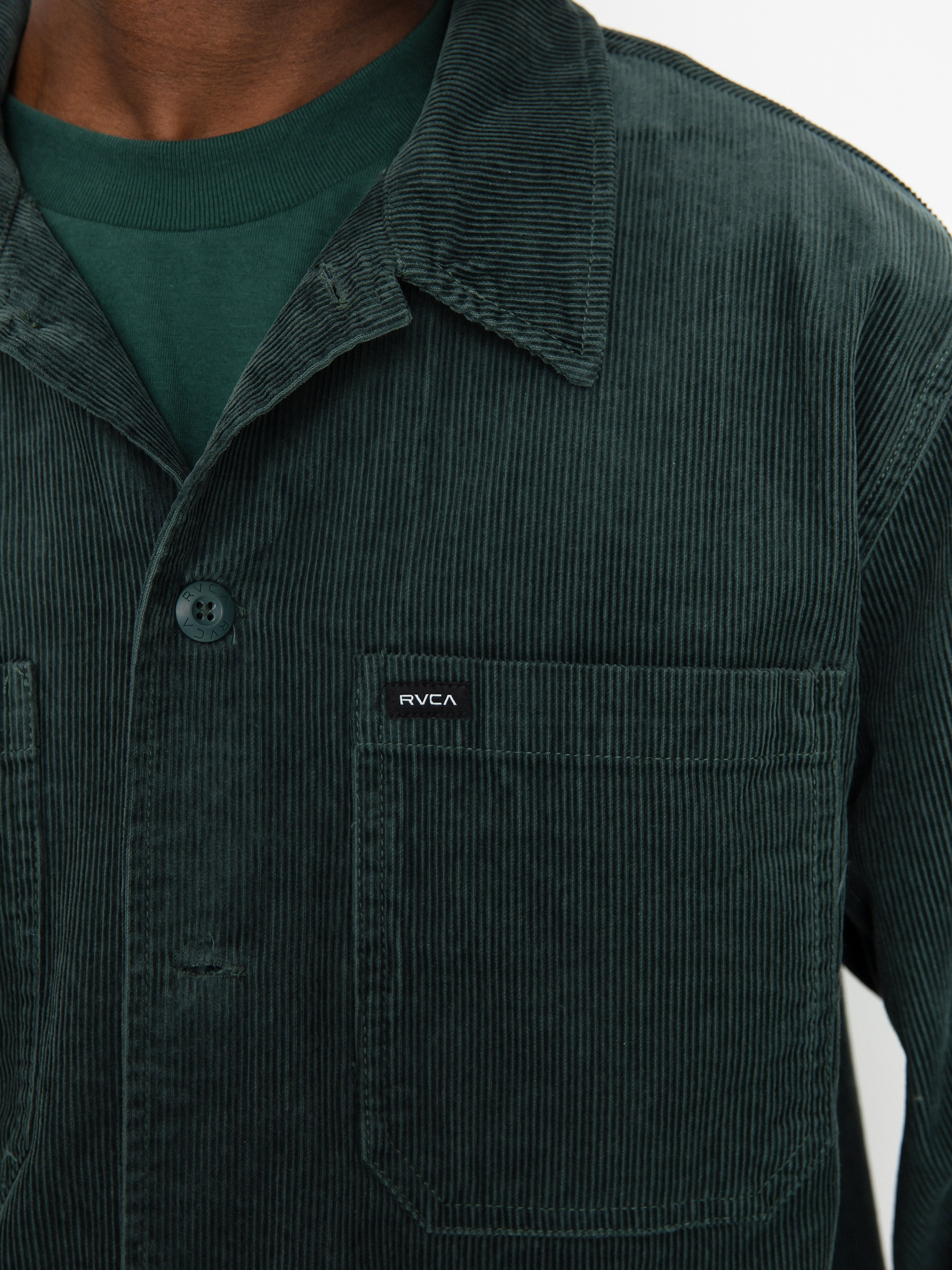 RVCA Americana Corduroy Shirt (hunter green)