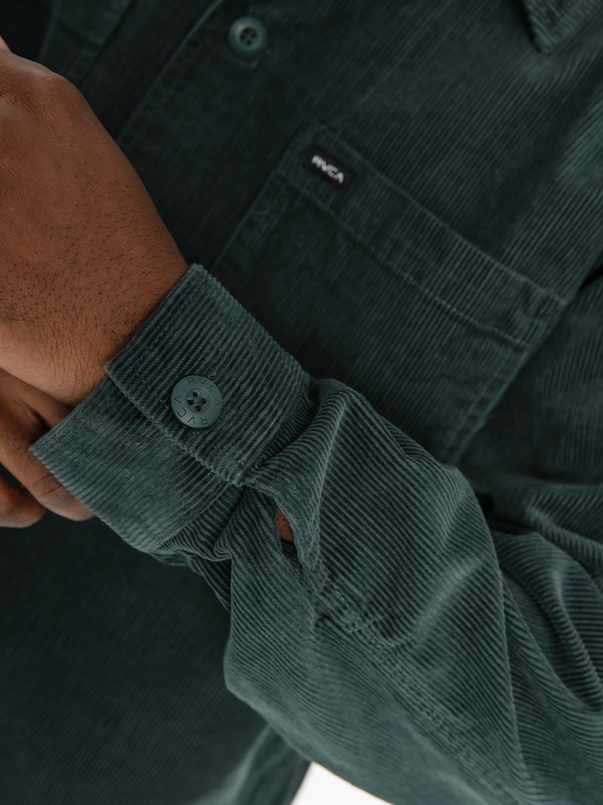 RVCA Americana Corduroy Shirt (hunter green)