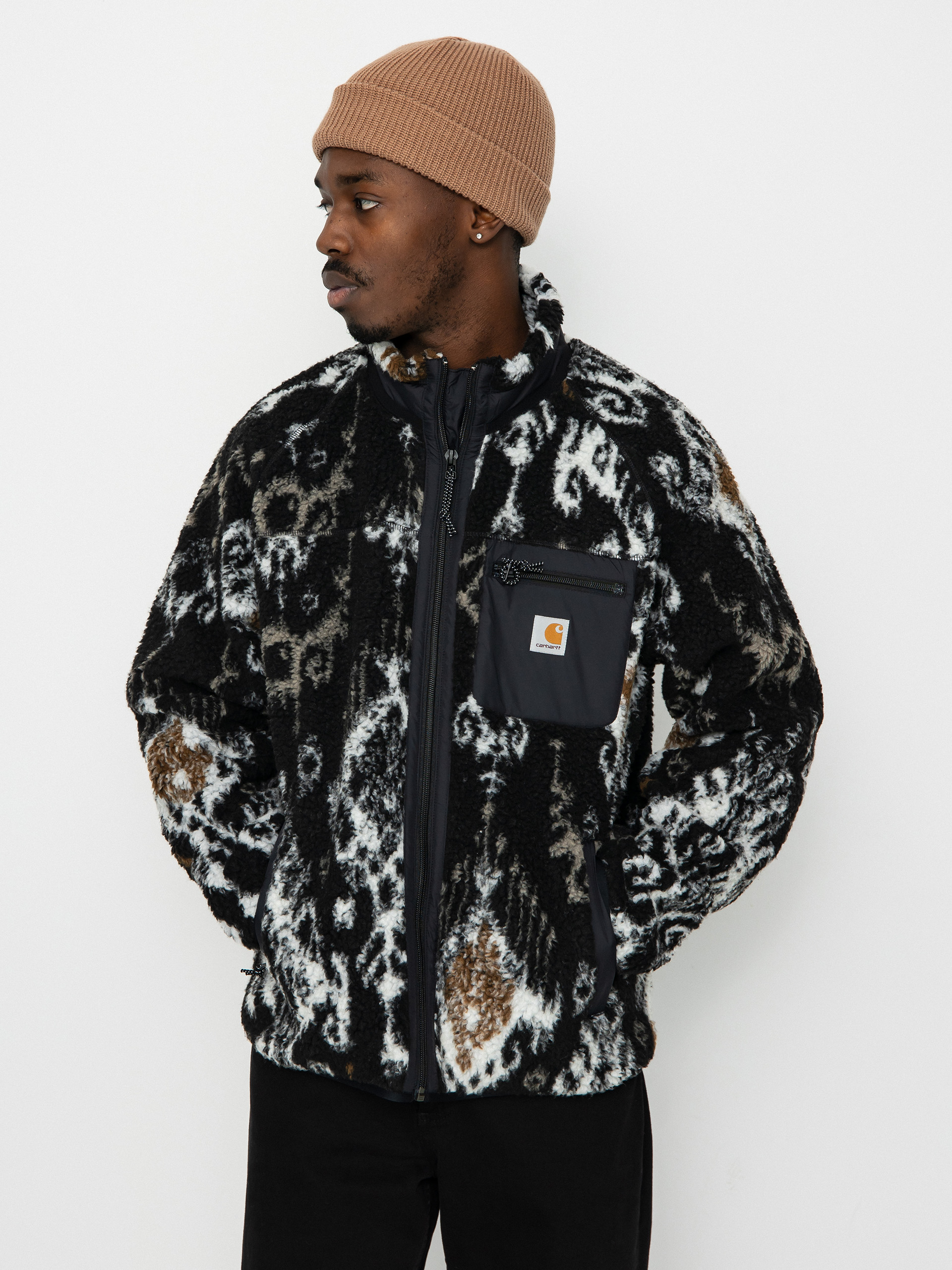 Carhartt WIP Prentis Liner Jacket (baru jacquard black/black)