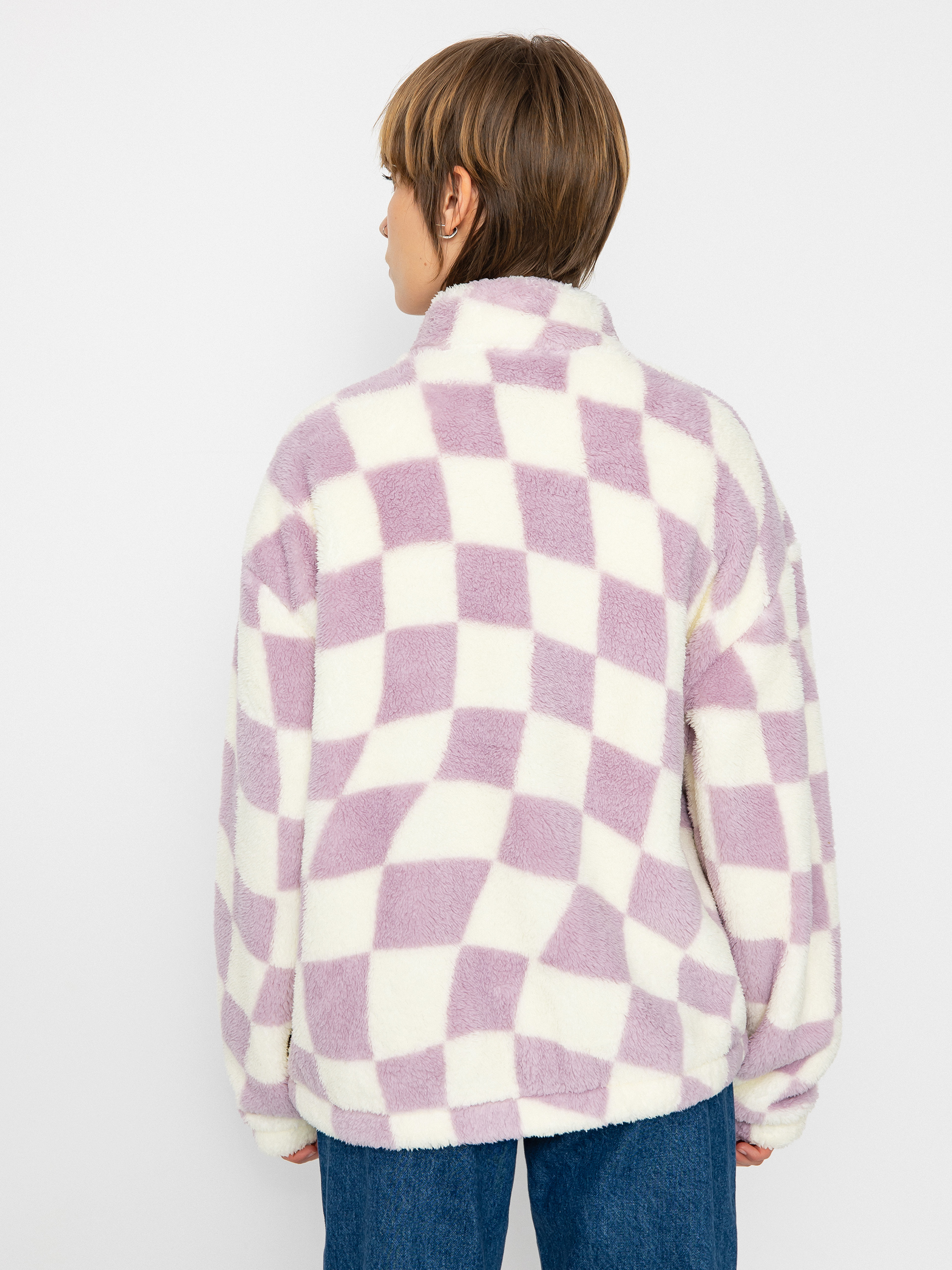 Womens Vans Digital Trip Mock Zip Fleece (digital dementia lavender frost)