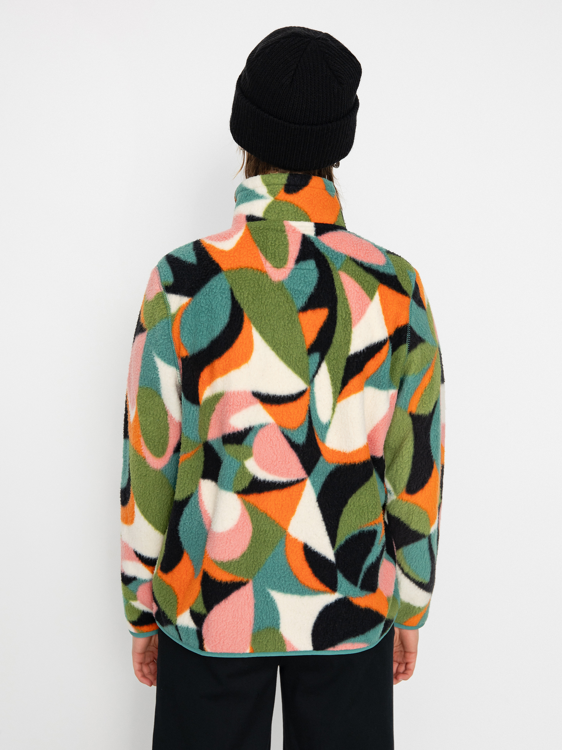 Womens Billabong Boundary Mock 3 Fleece (pink coral)