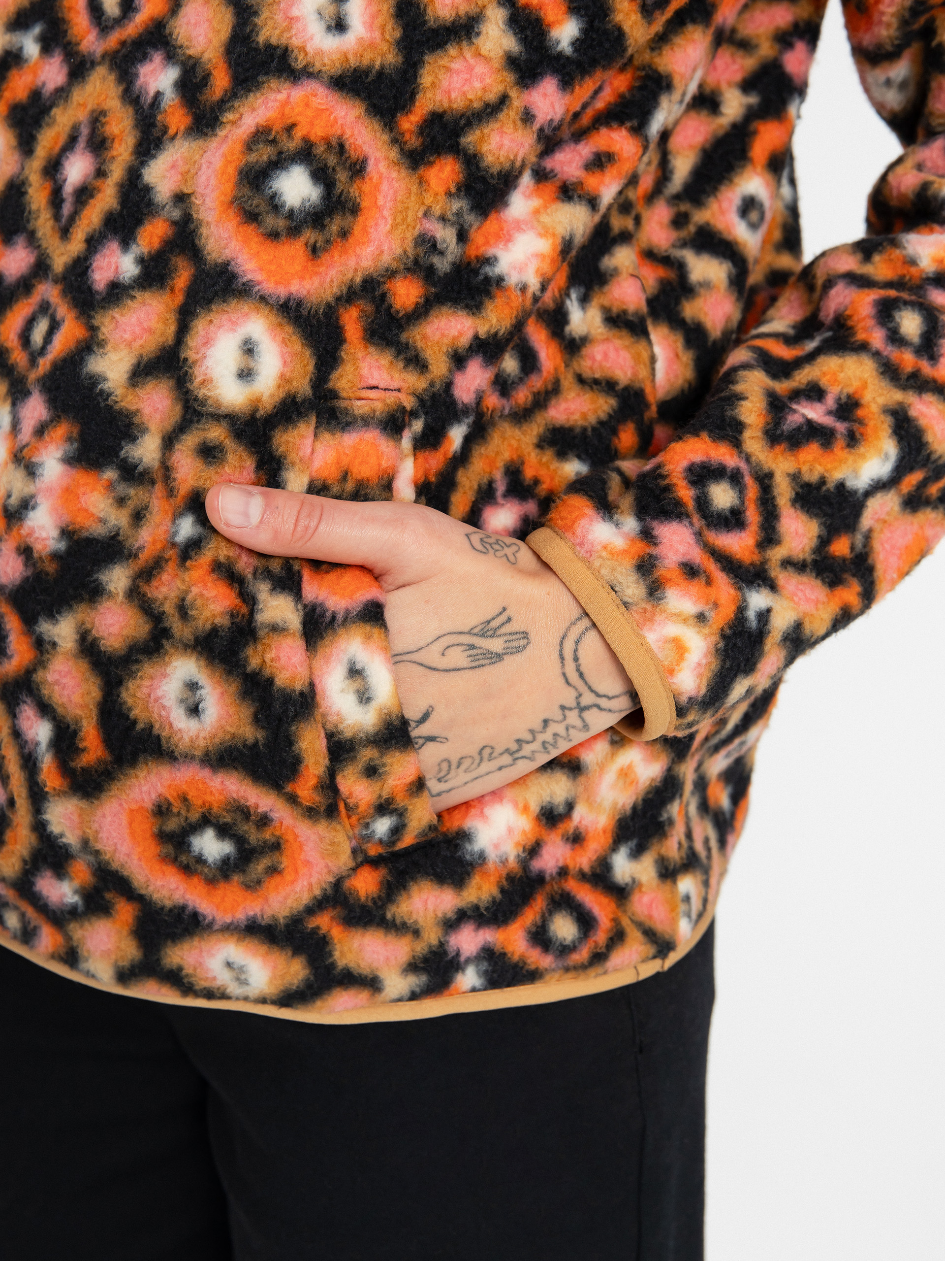 Damen Billabong Boundary Mock 3 Fleecejacke (papaya)