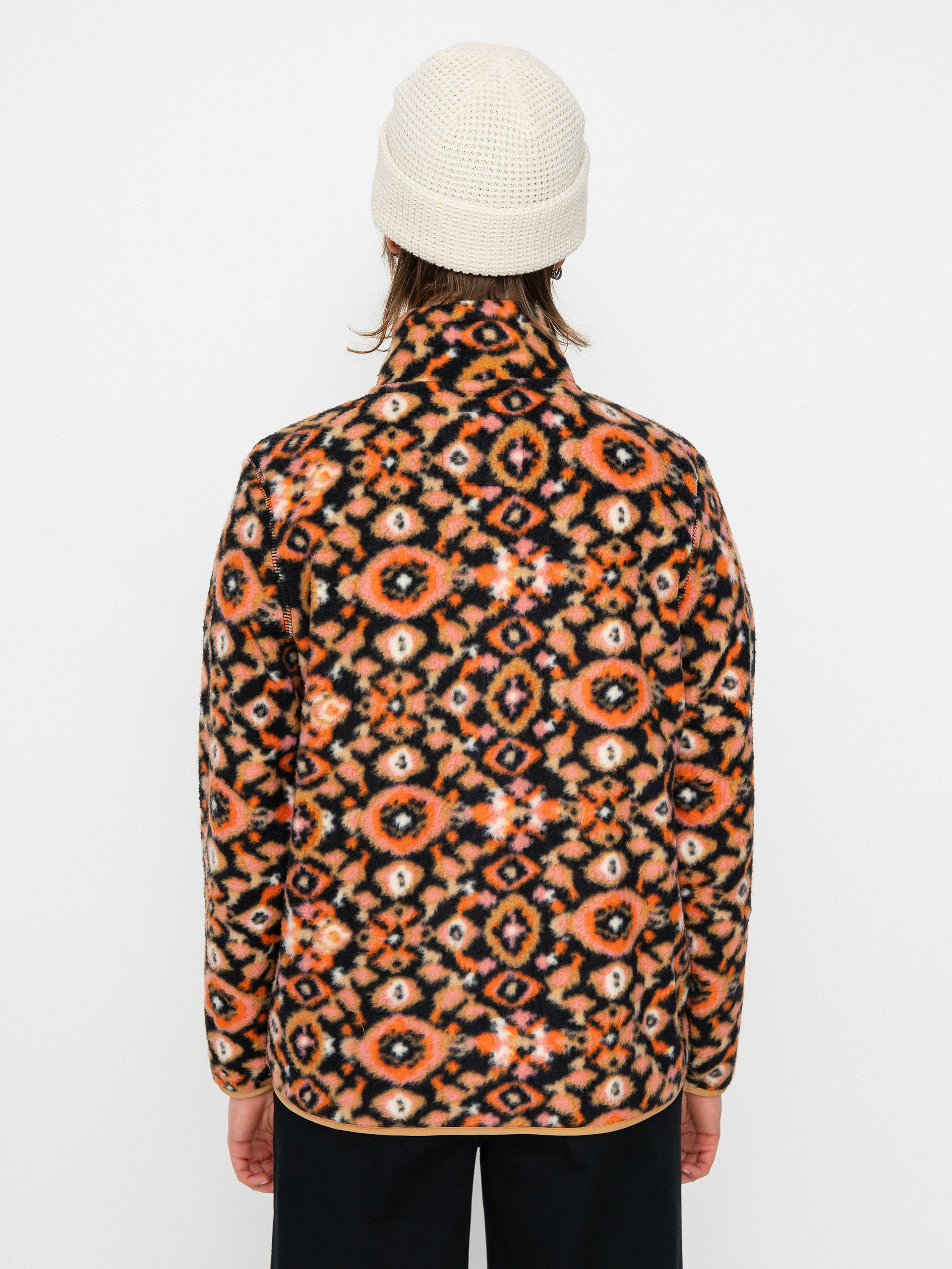 Damen Billabong Boundary Mock 3 Fleecejacke (papaya)