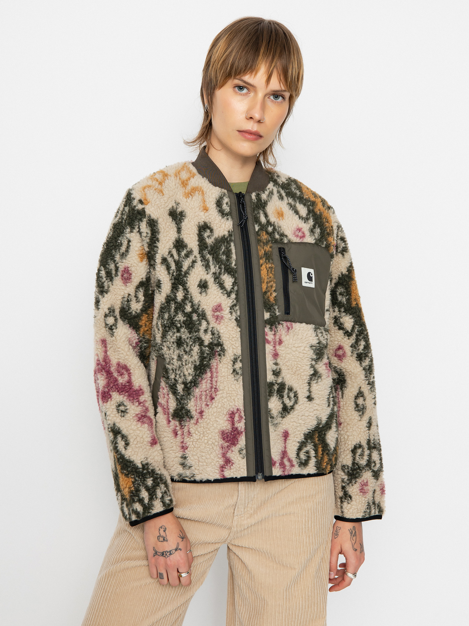 Carhartt WIP Janet Liner Jacket Wmn - beige (baru jacquard wall
