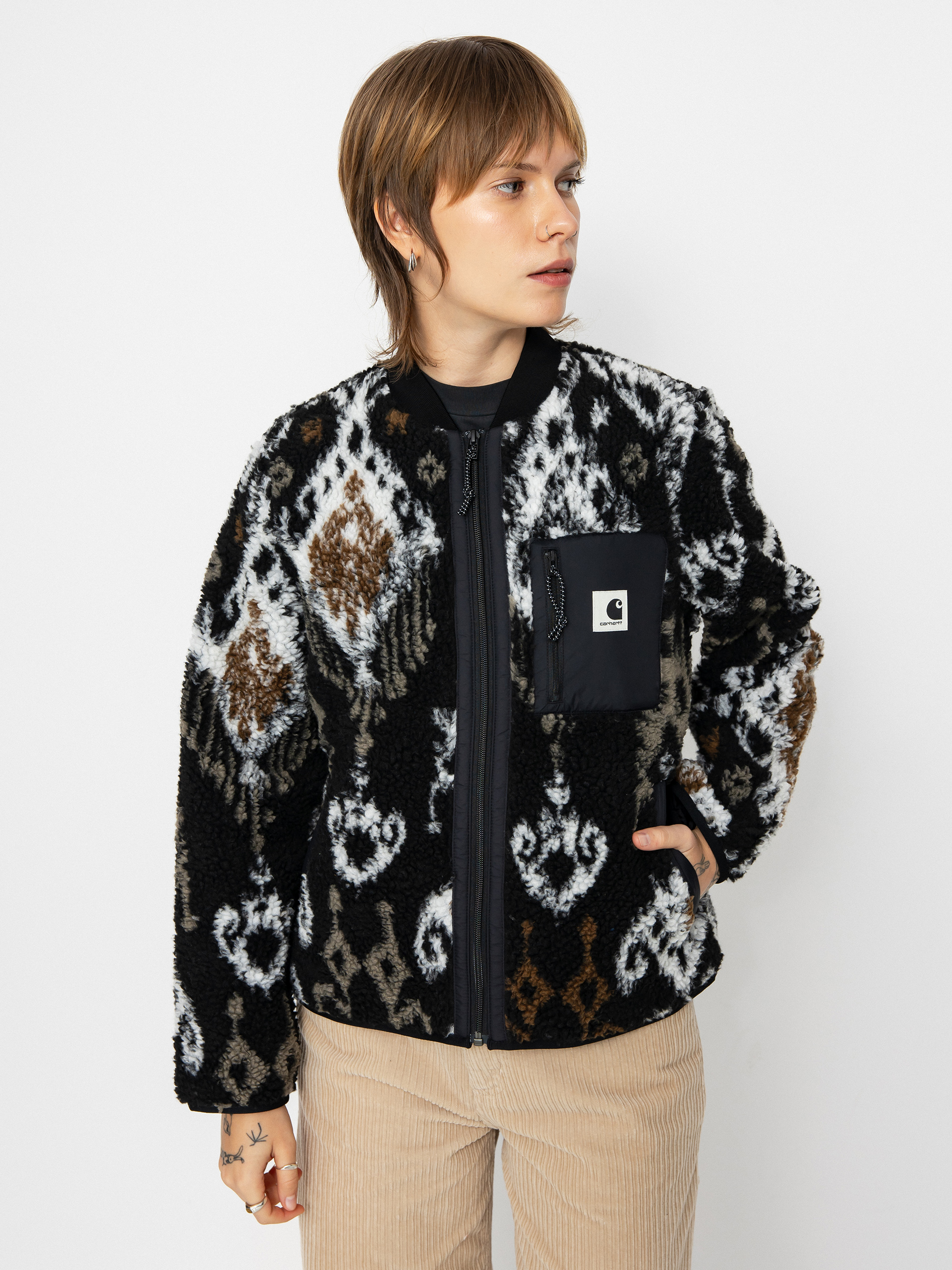 Carhartt WIP Janet Liner Jacket Wmn (baru jacquard black/black)