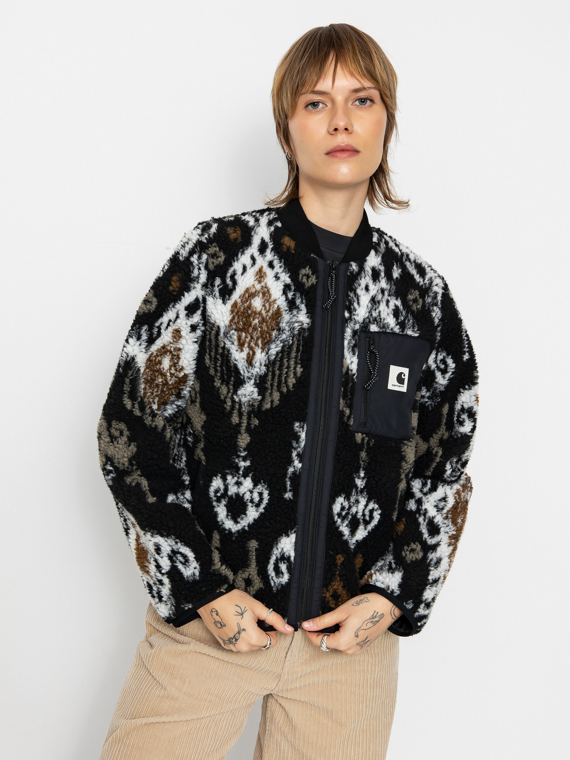 Carhartt WIP Janet Liner Jacket Wmn (baru jacquard black/black)