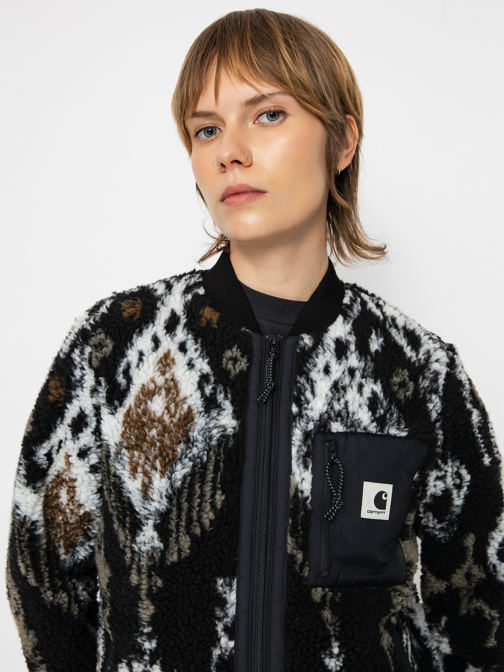 Carhartt WIP Janet Liner Jacket Wmn (baru jacquard black/black)