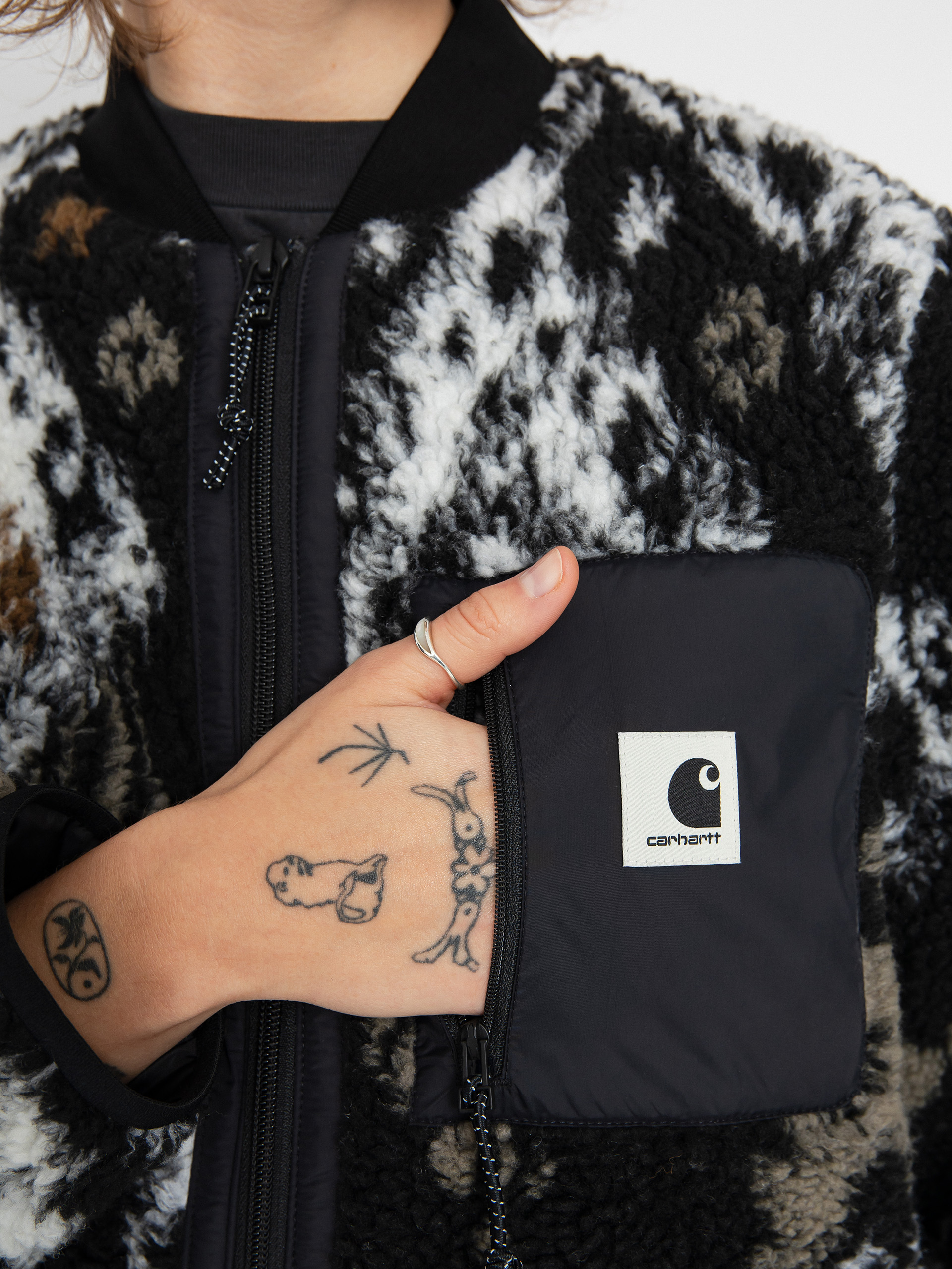 Carhartt WIP Janet Liner Jacket Wmn (baru jacquard black/black)