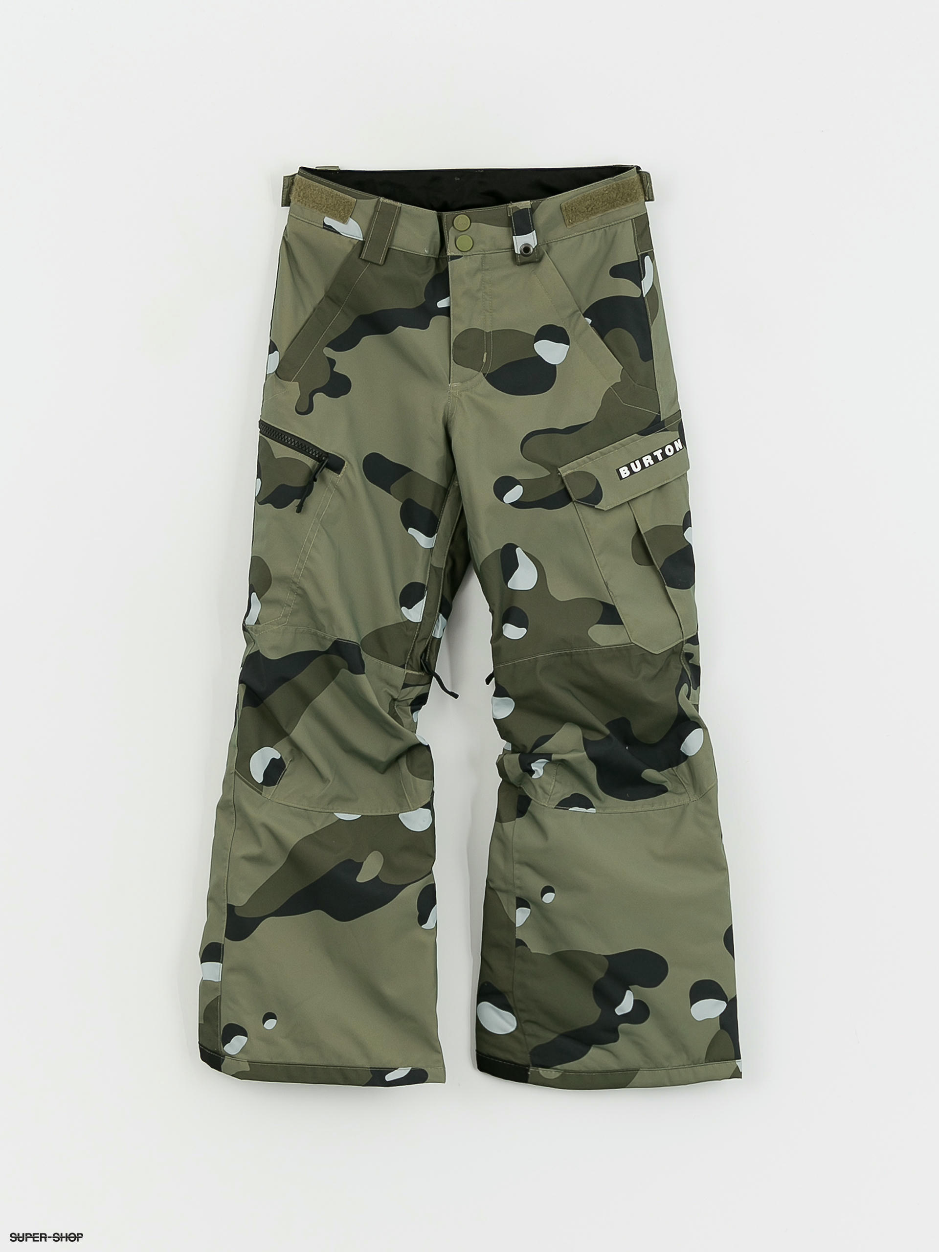 Burton Exile Cargo JR Snowboard pants forest moss cookie camo