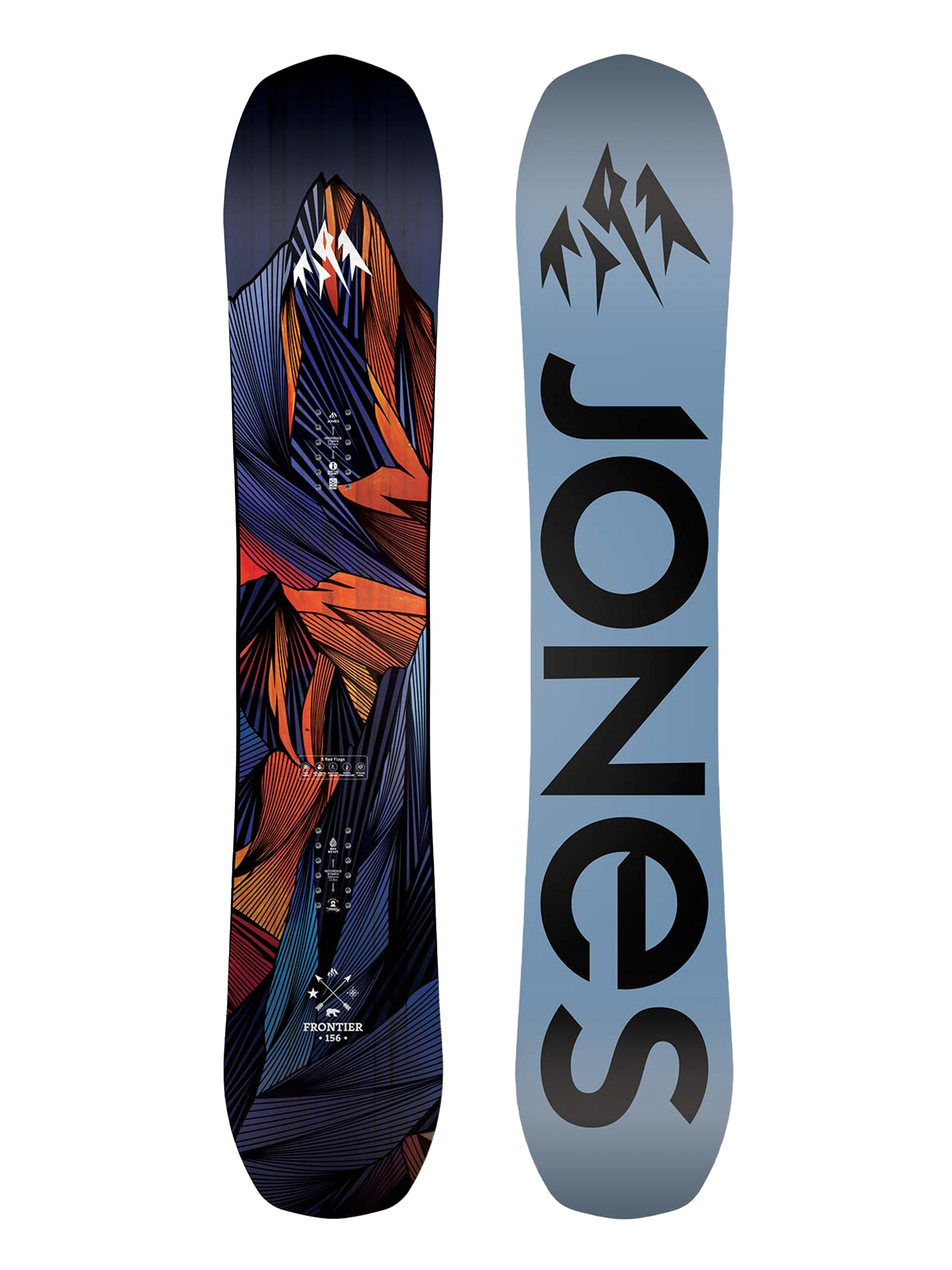 Jones Snowboards Frontier Snowboard - black, navy blue, orange, multicolor  (blue/black)