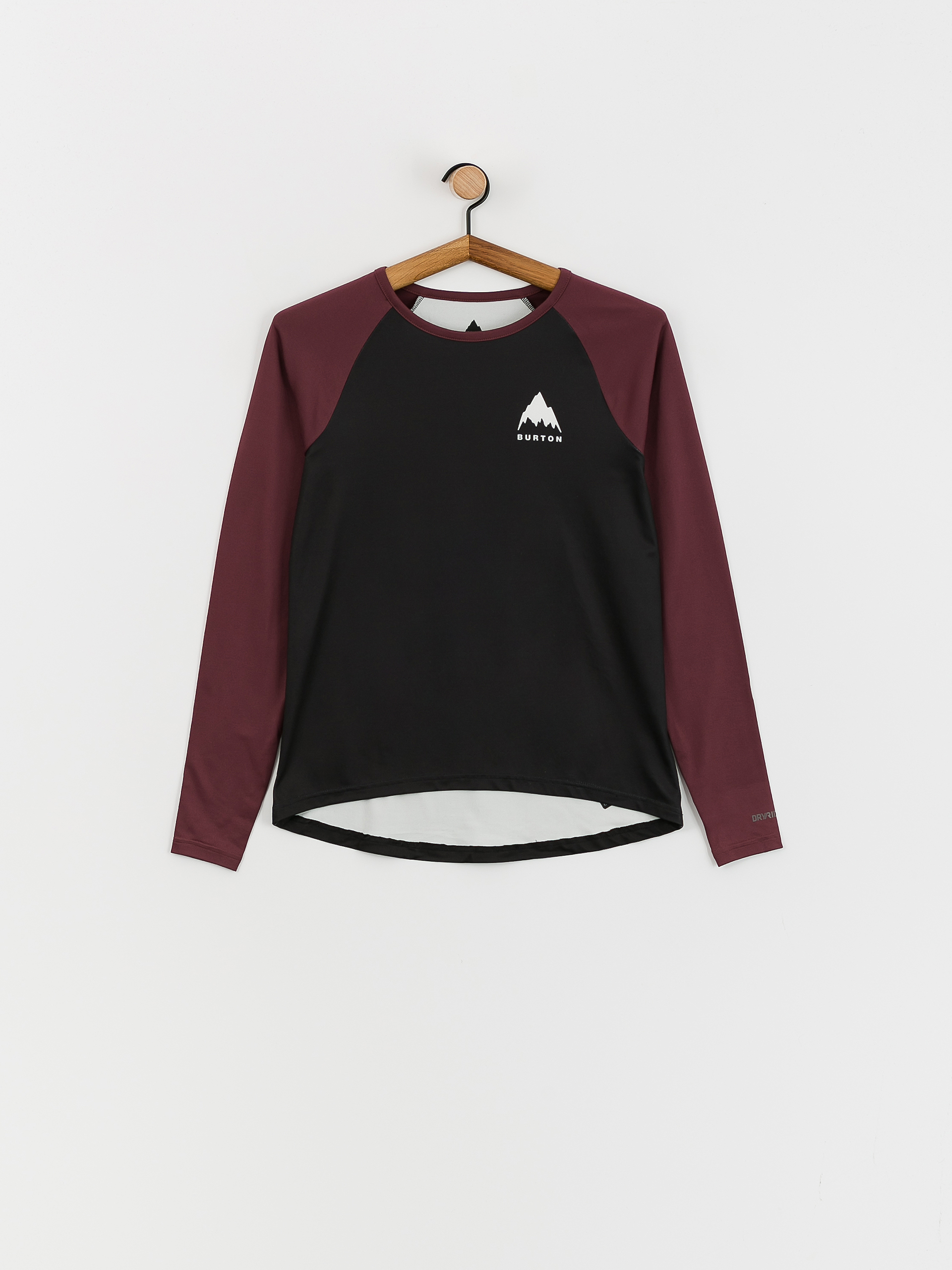 Womens Burton Roadie Base Layer Tech Longsleeve (true black/almandine)