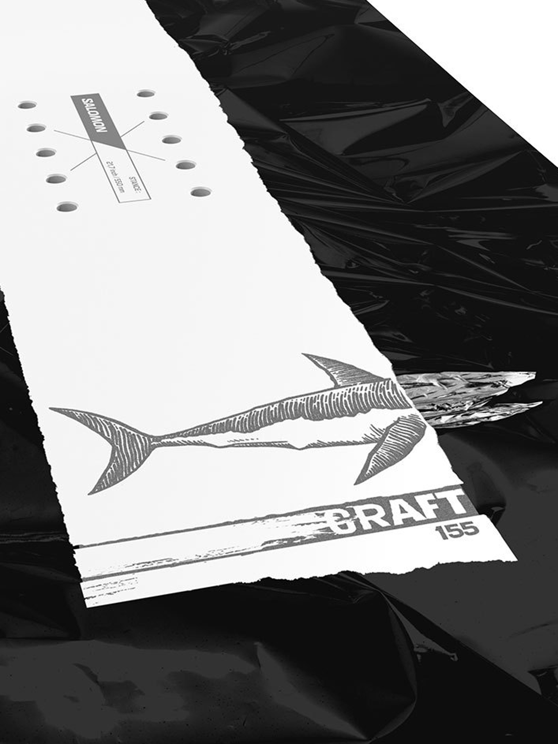 Mens Salomon Craft Snowboard (white/black)