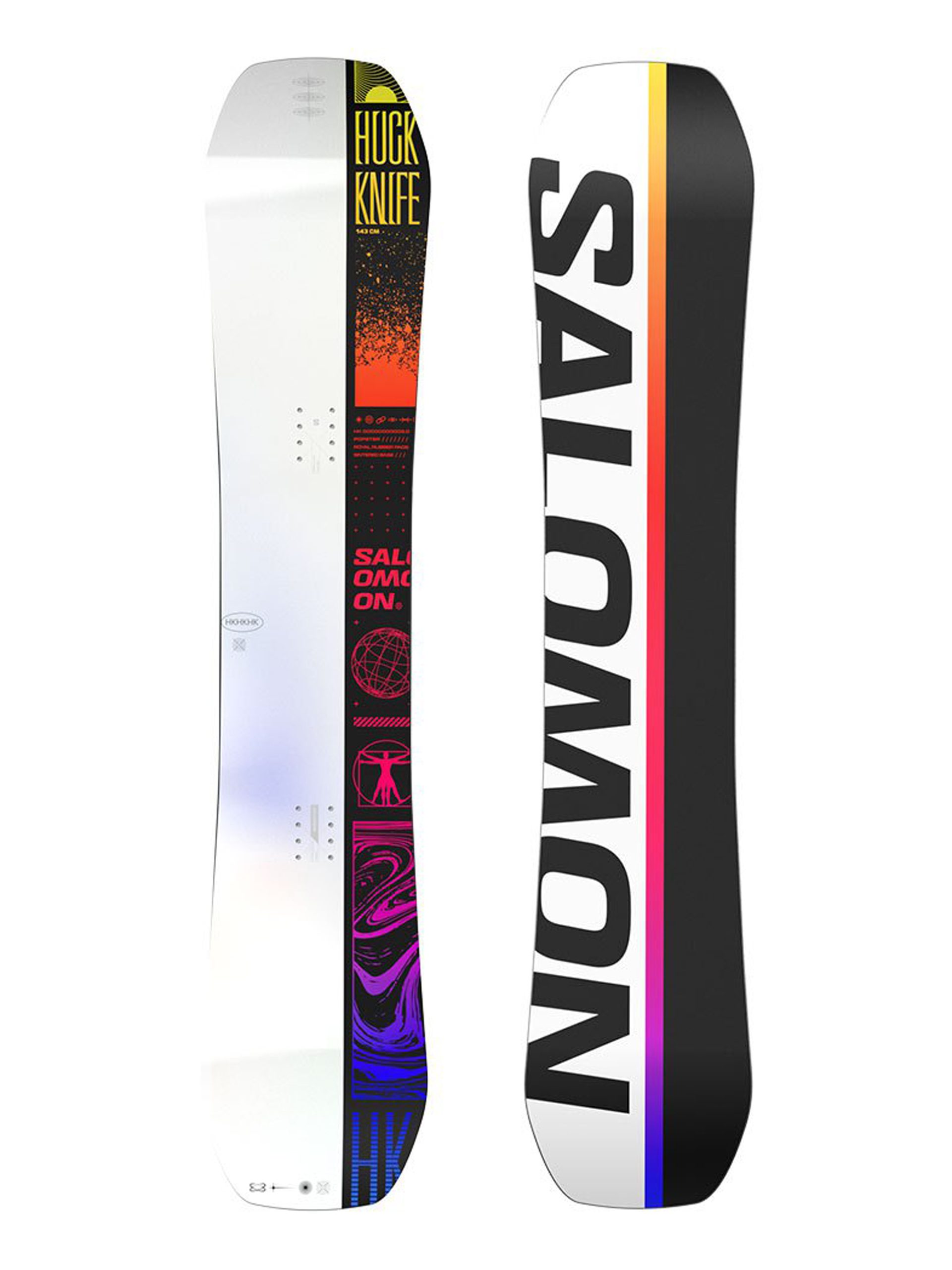 Herren Salomon Huck Knife Snowboard (white/black)