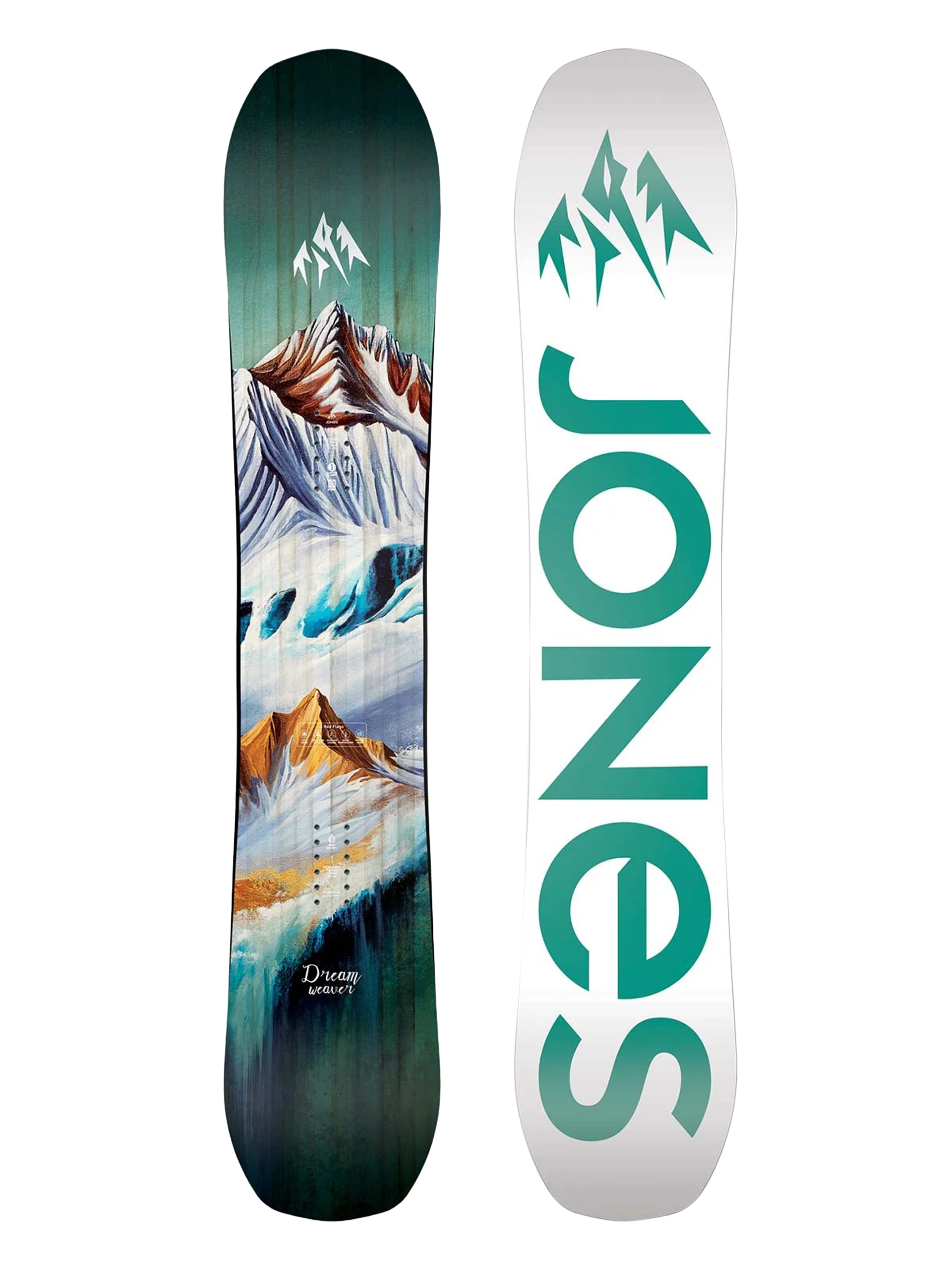 Womens Jones Snowboards Dream Weaver Snowboard (white/mint)