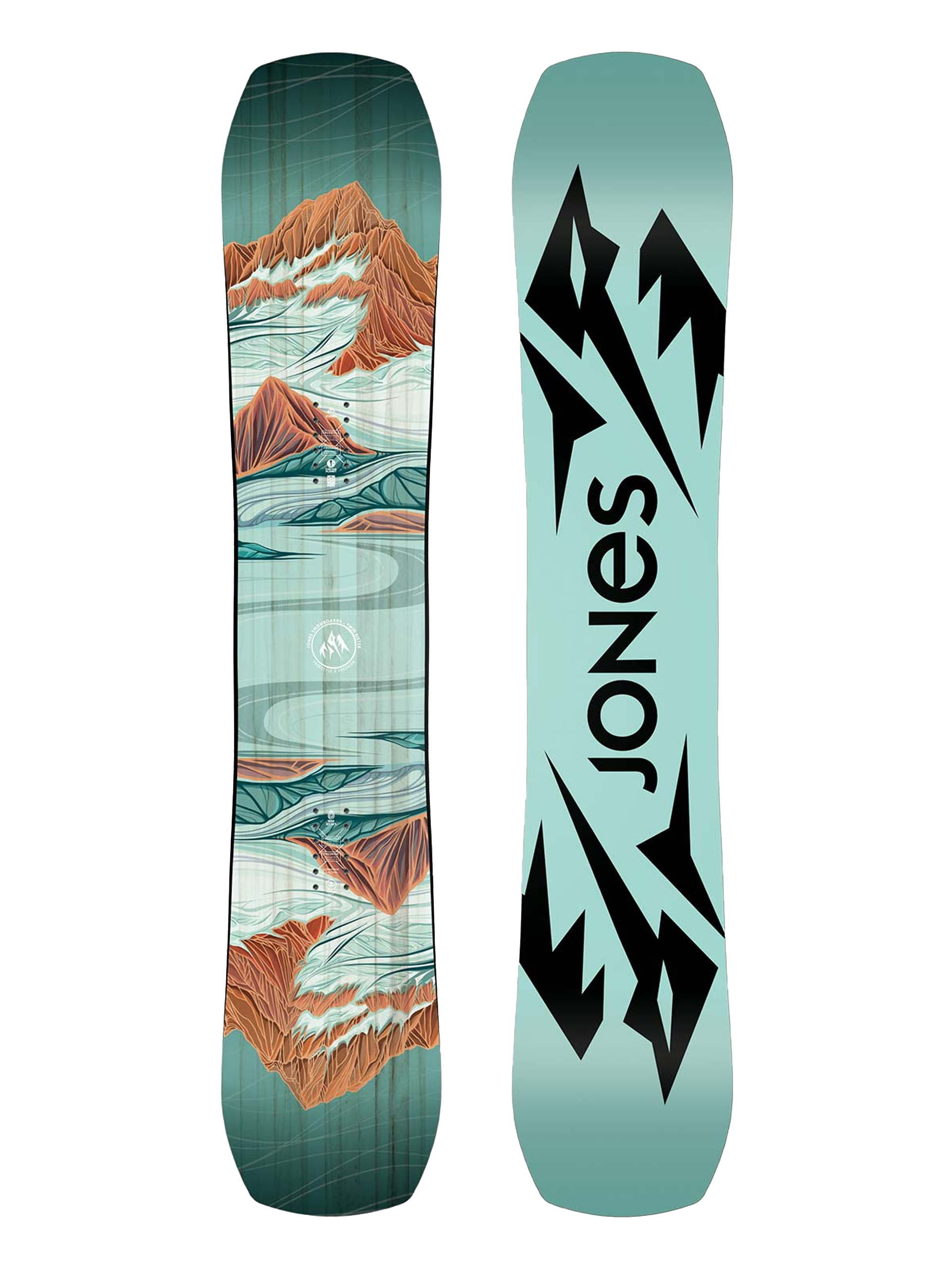 Womens Jones Snowboards Twin Sister Snowboard (mint/black)