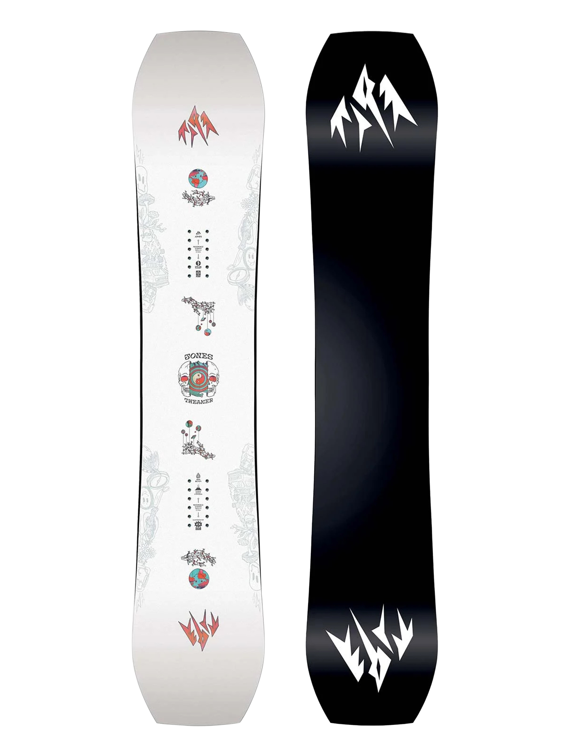 Mens Jones Snowboards Tweaker Snowboard (black/white)