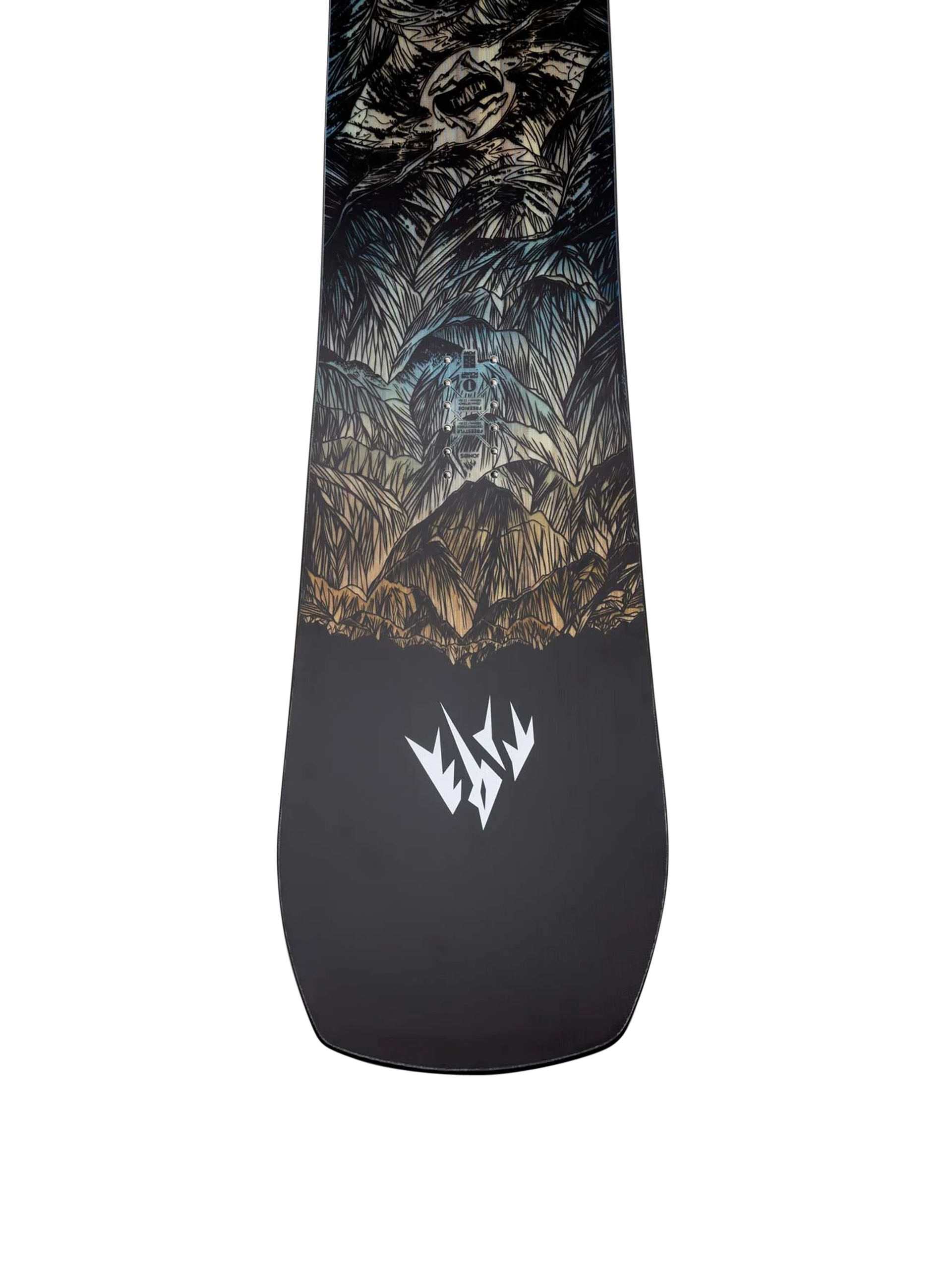 Mens Jones Snowboards Mountain Twin Snowboard (black/blue)