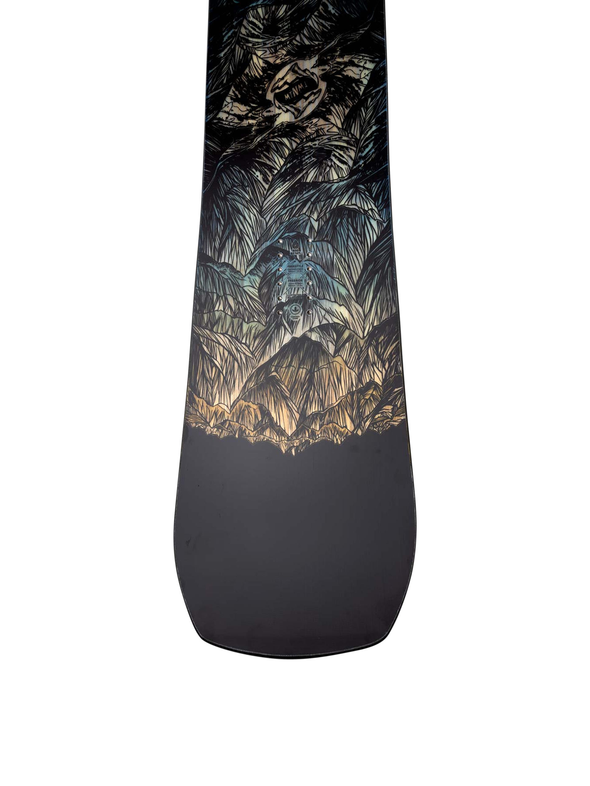 Mens Jones Snowboards Mountain Twin Snowboard (black/blue)