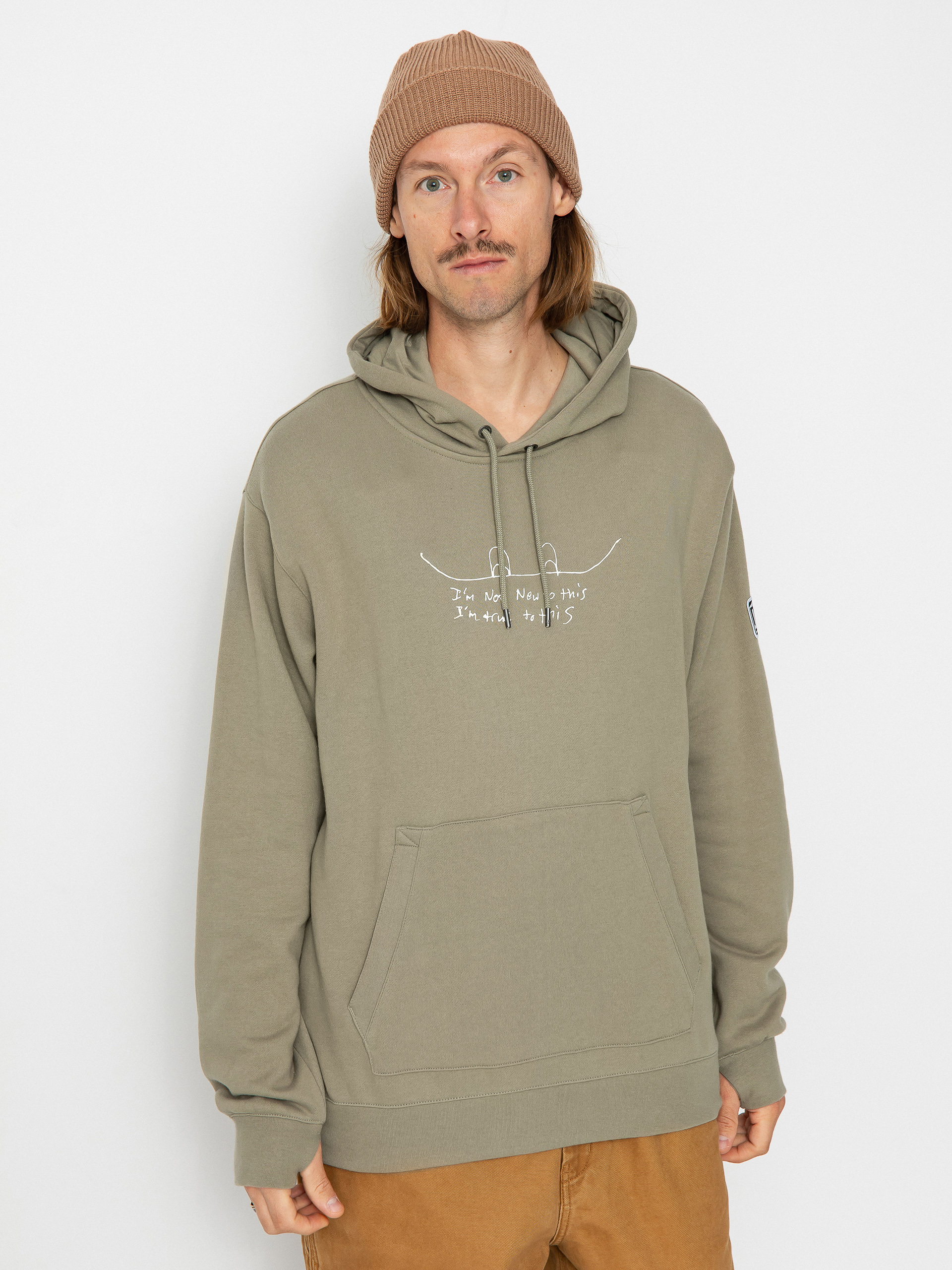 Mens Volcom D.I. HD Active sweatshirt (light military)